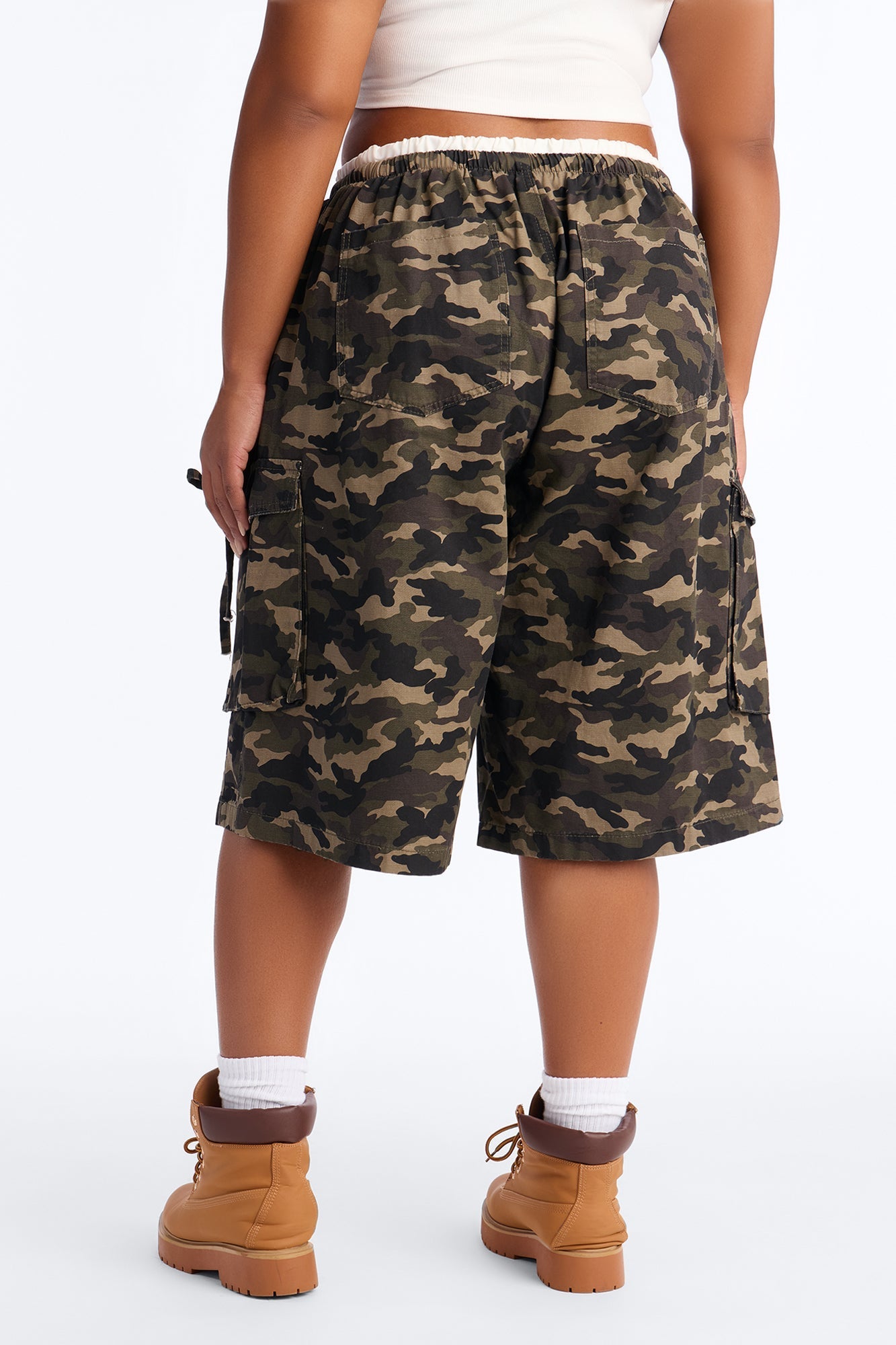Cool Girl Boxer Waistband Camo Bermuda Short - Camouflage
