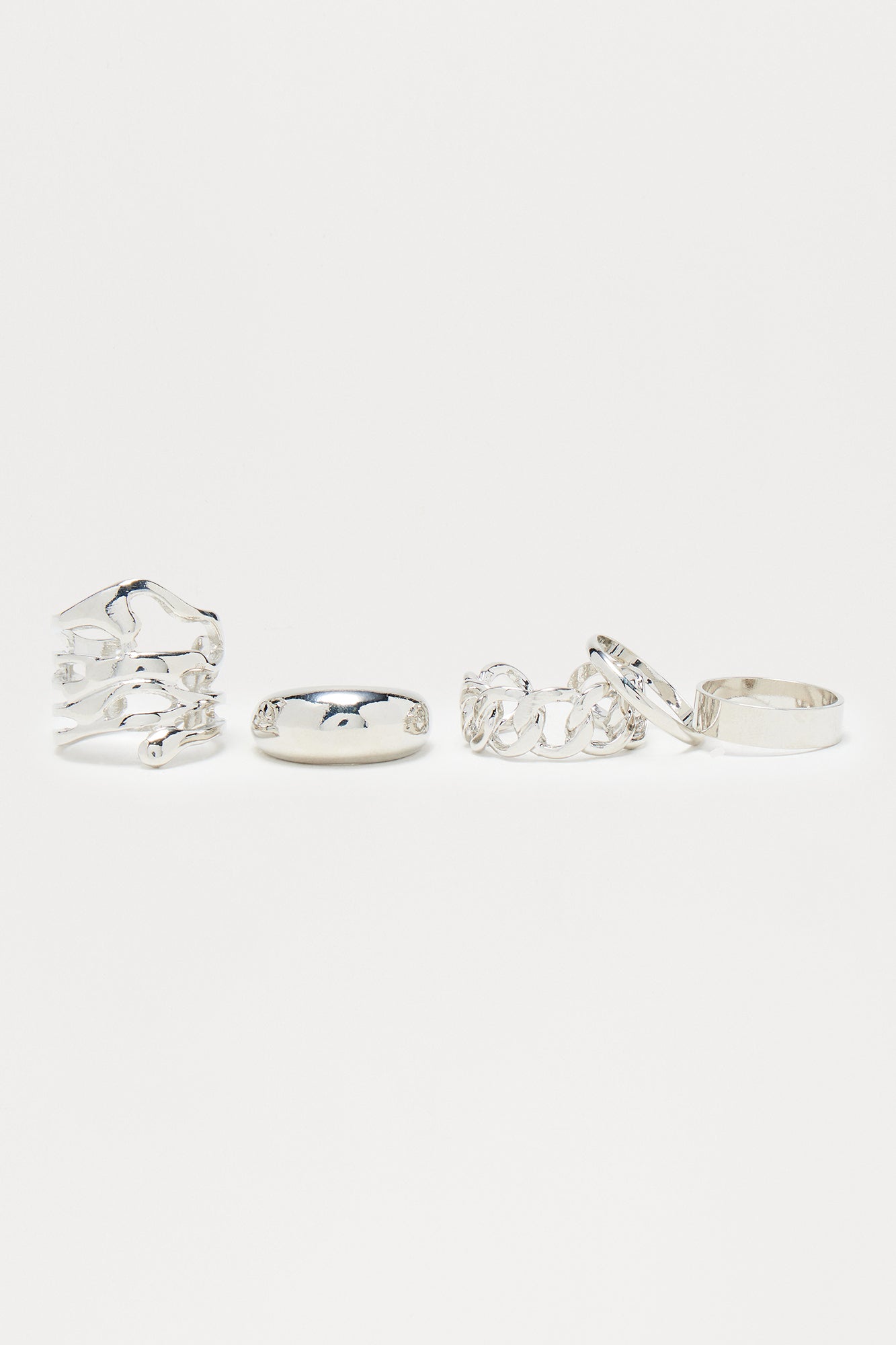 Valorie 5 Piece Ring Set - Silver