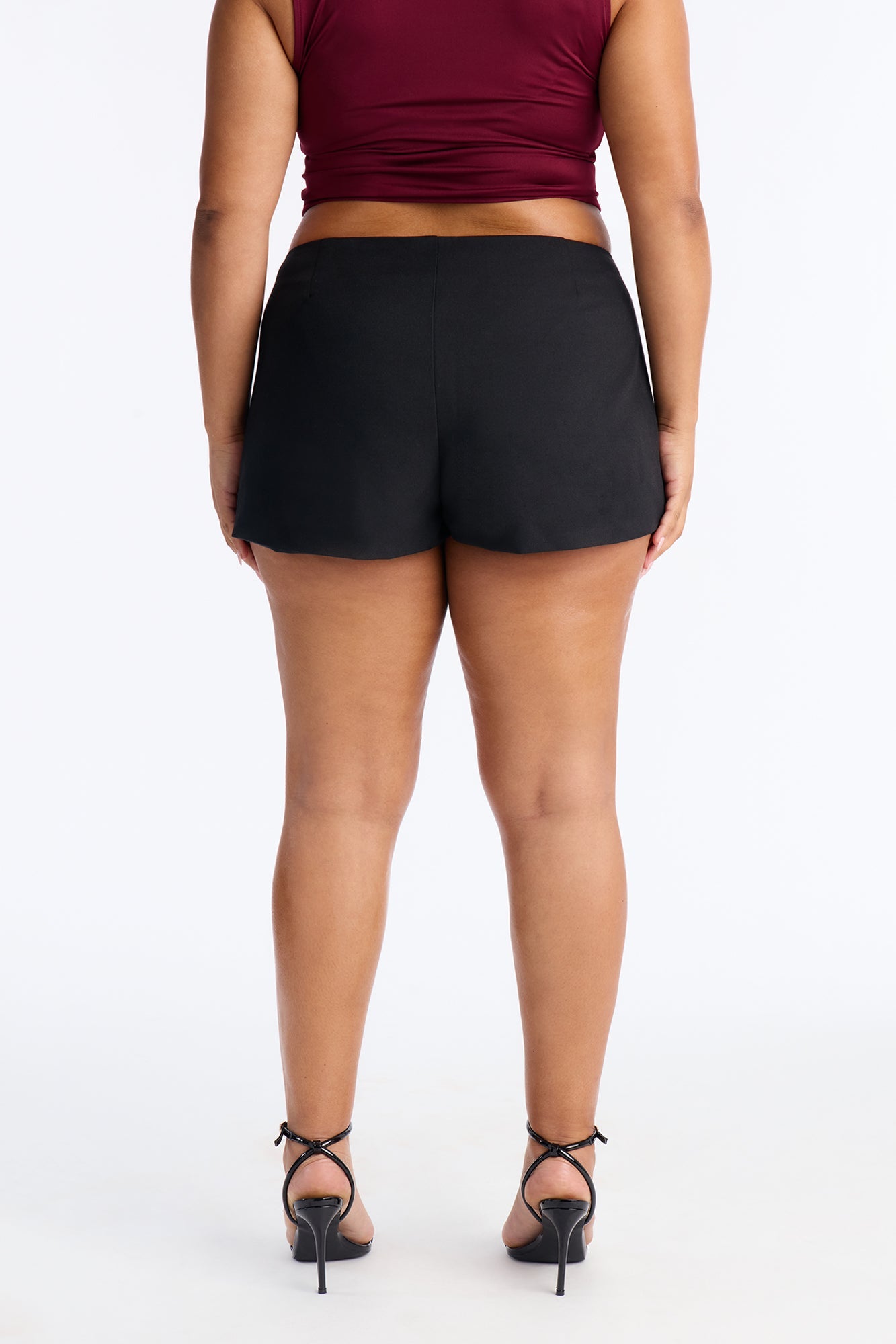 Lexi Linen Micro Mini Skort - Black