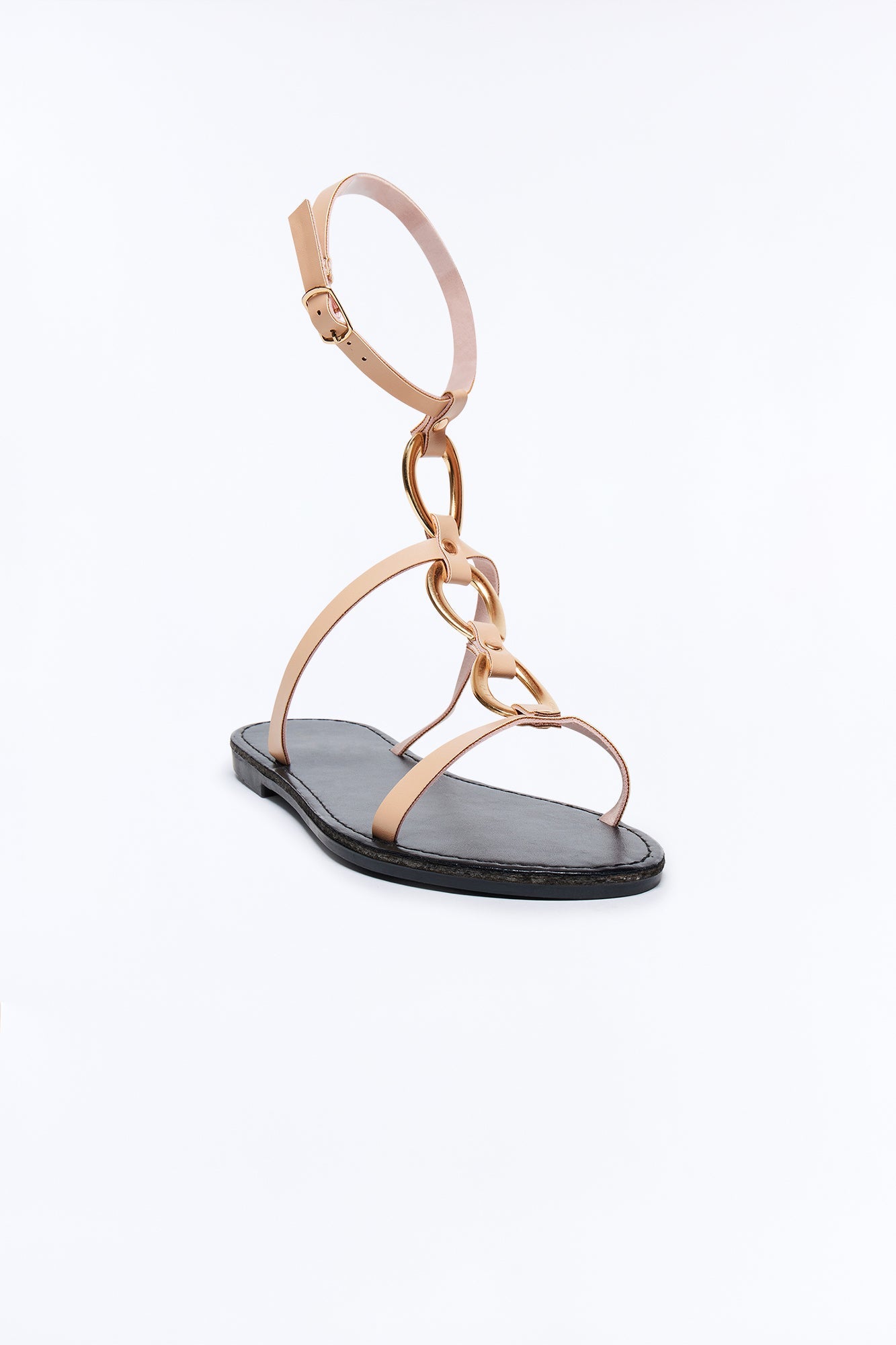 AJ Hardware Ankle Strap Sandals - Sand