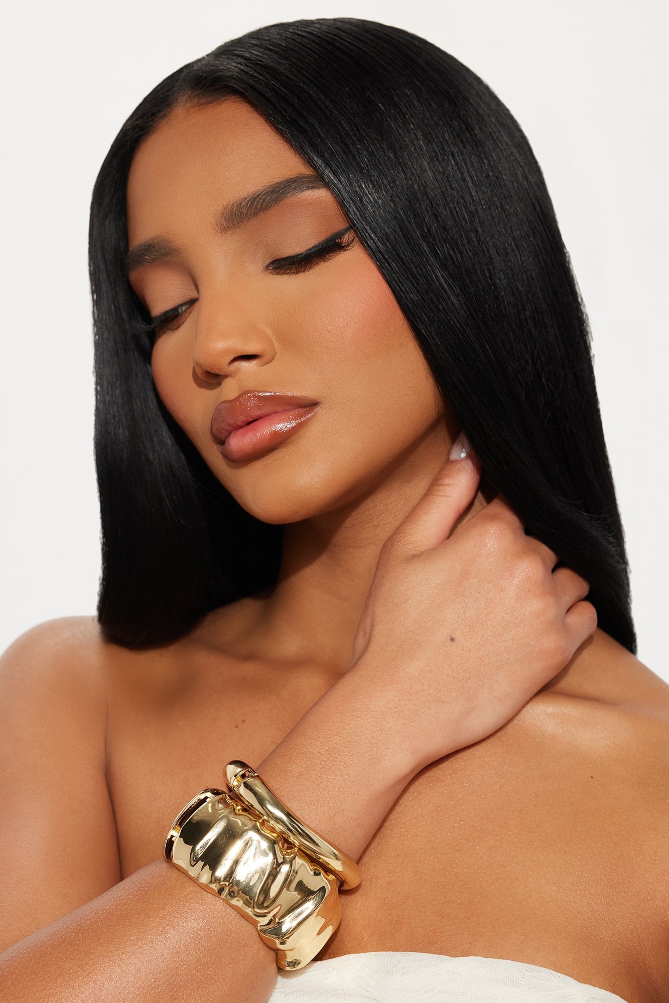 Could Be Wonderful 2 Piece Bracelet Set - Gold