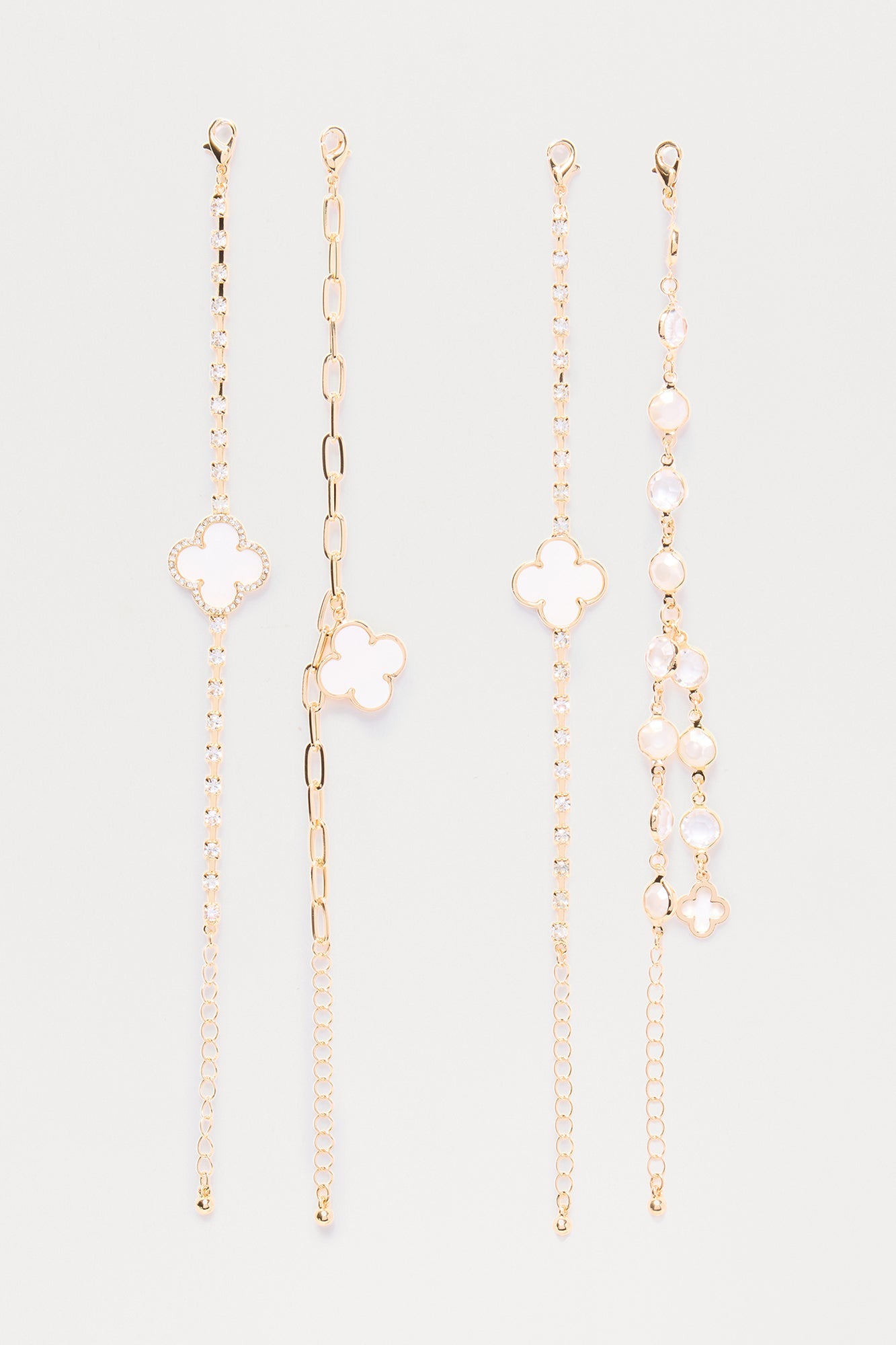 Captivated 4 Piece Bracelet Set - Gold/combo
