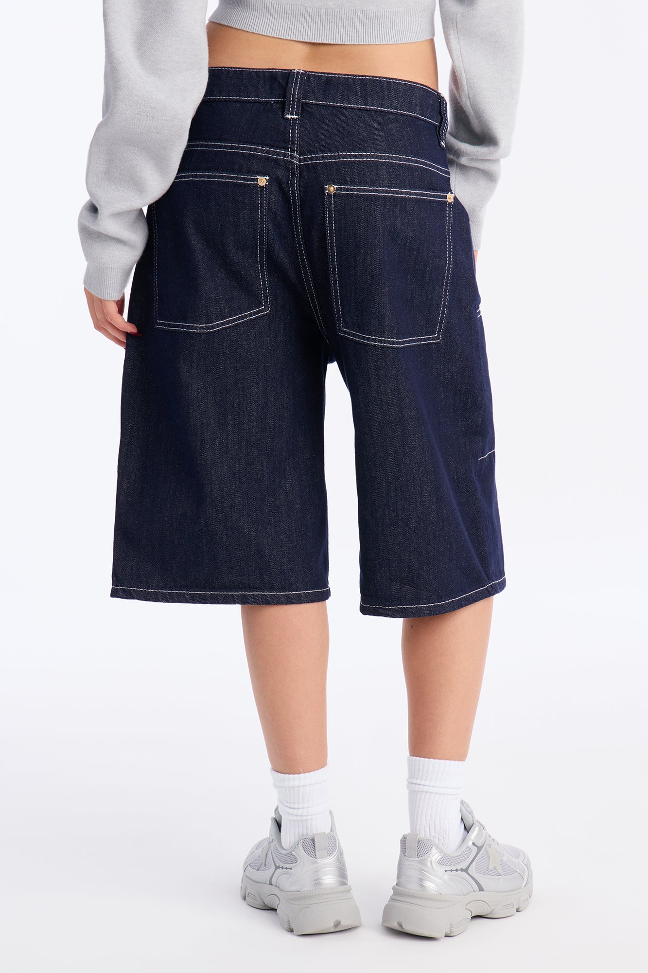 Cardiff Utility Denim Jorts - Dark Wash