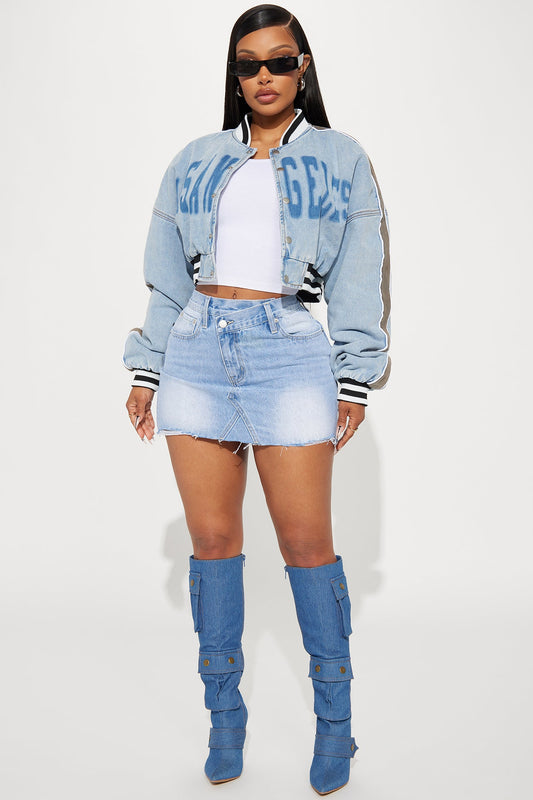 Kendall Denim Mini Skirt - Light Wash
