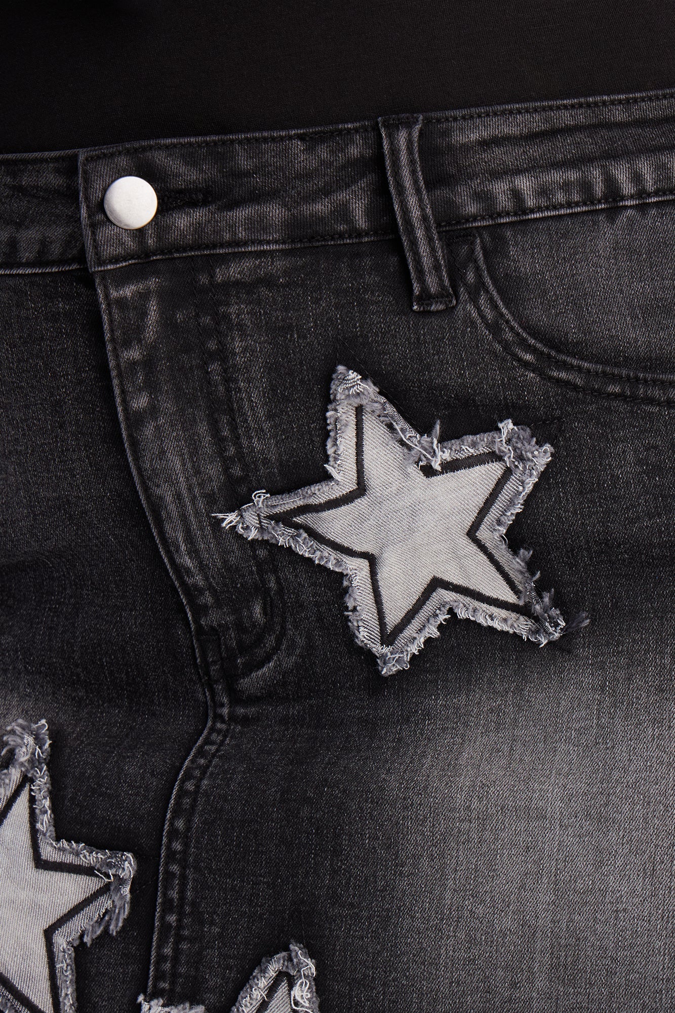 Starstruck Denim Mini Skirt - Black Wash