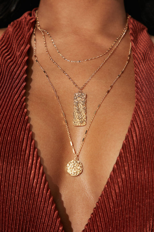 Three For You Layered Necklace - Gold