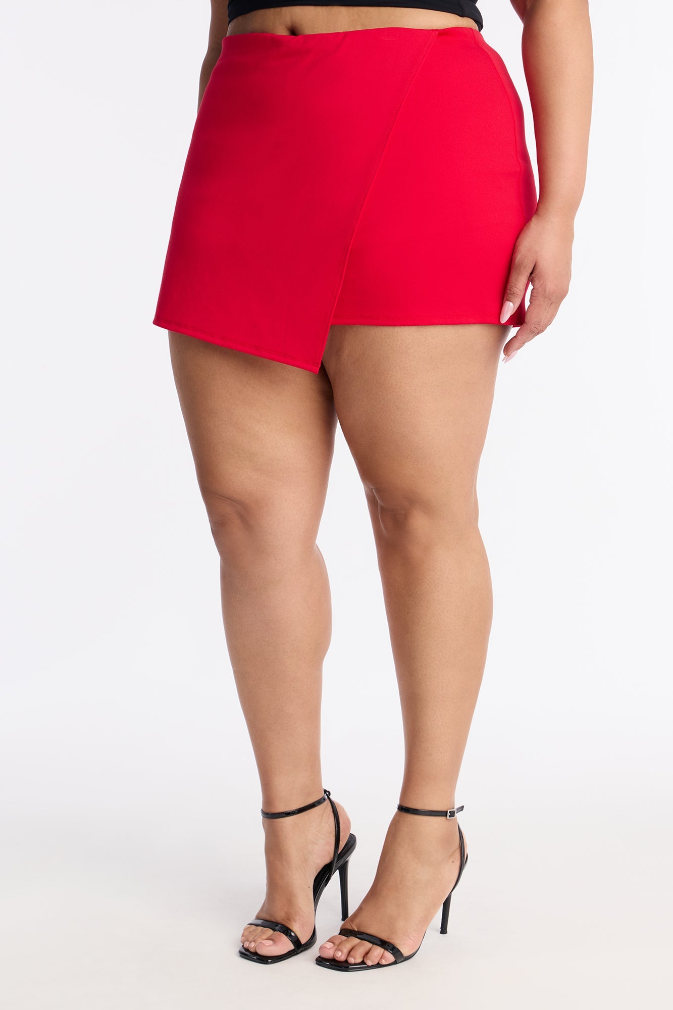 Lara Ponte Wrap Skort - Red