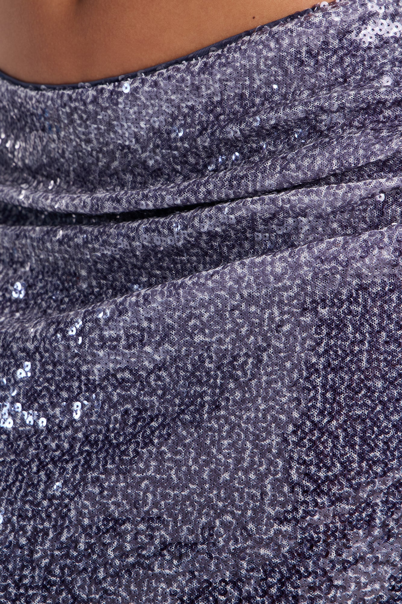Main Character Ombre Sequin Maxi Skirt - Grey/Black