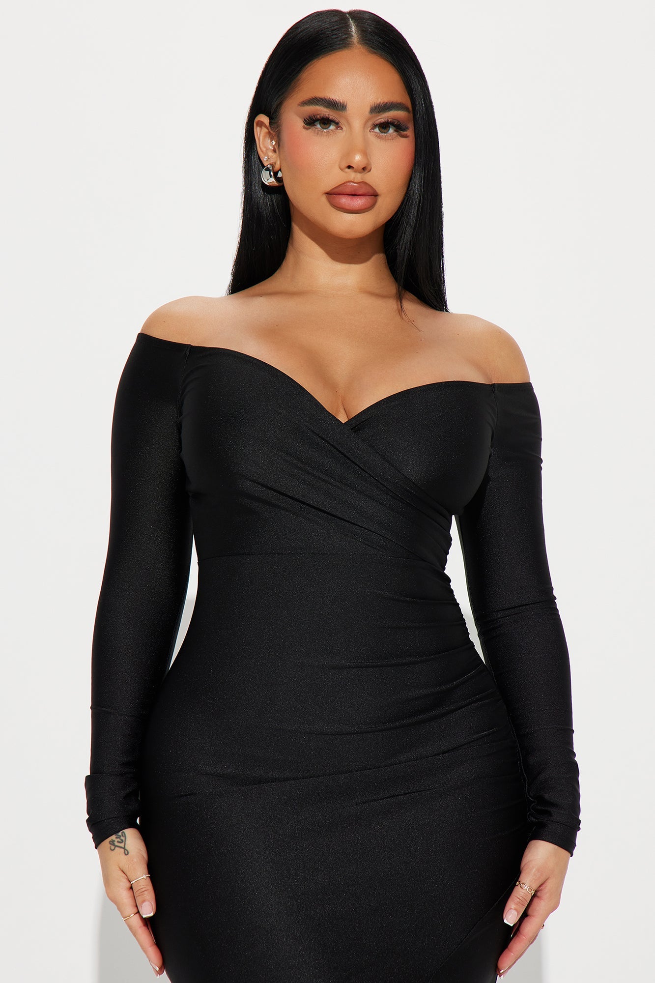 Kellie Tricot Gown - Black