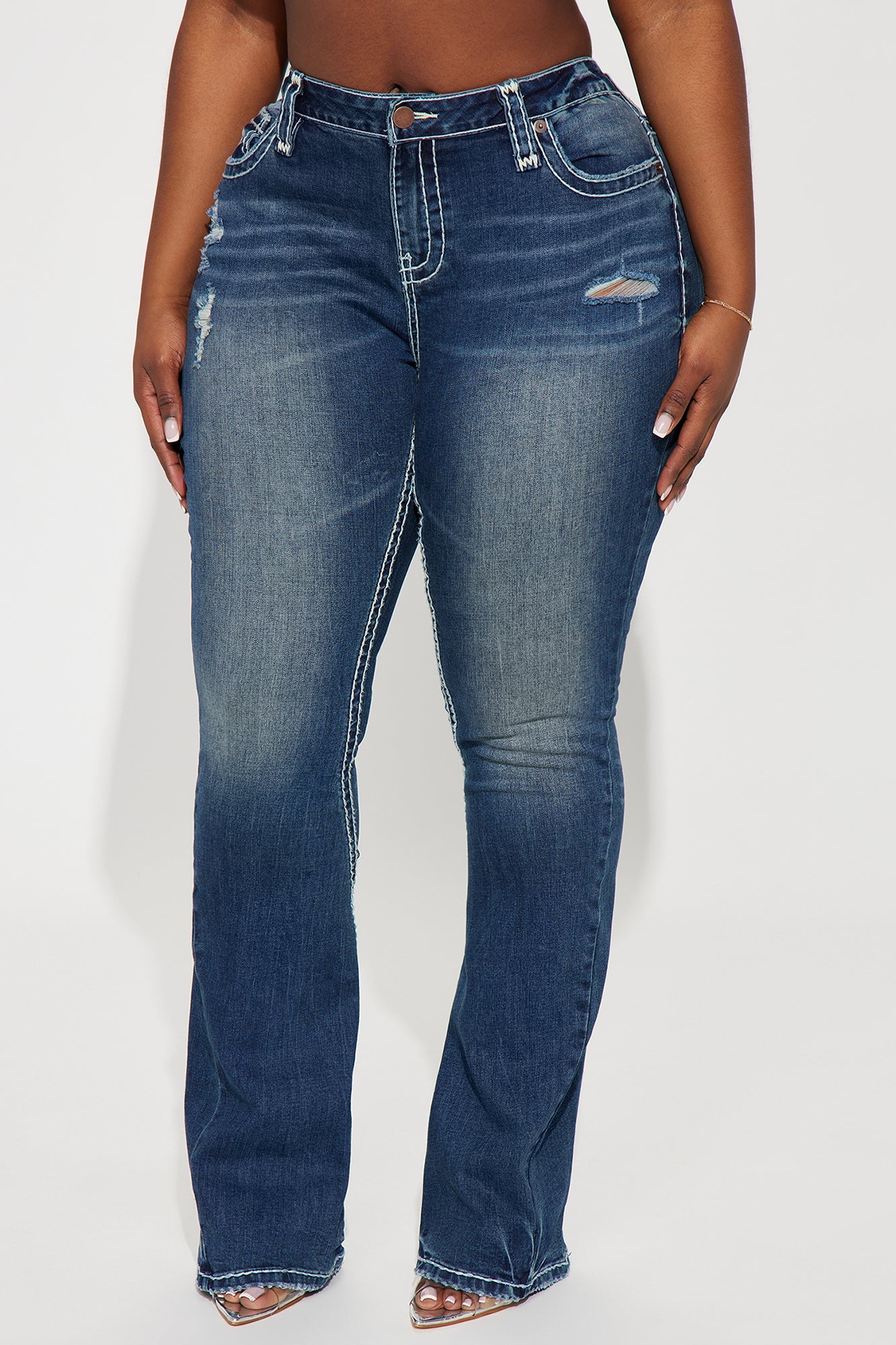 Not Playing Stretch Flare Jeans - Medium Wash