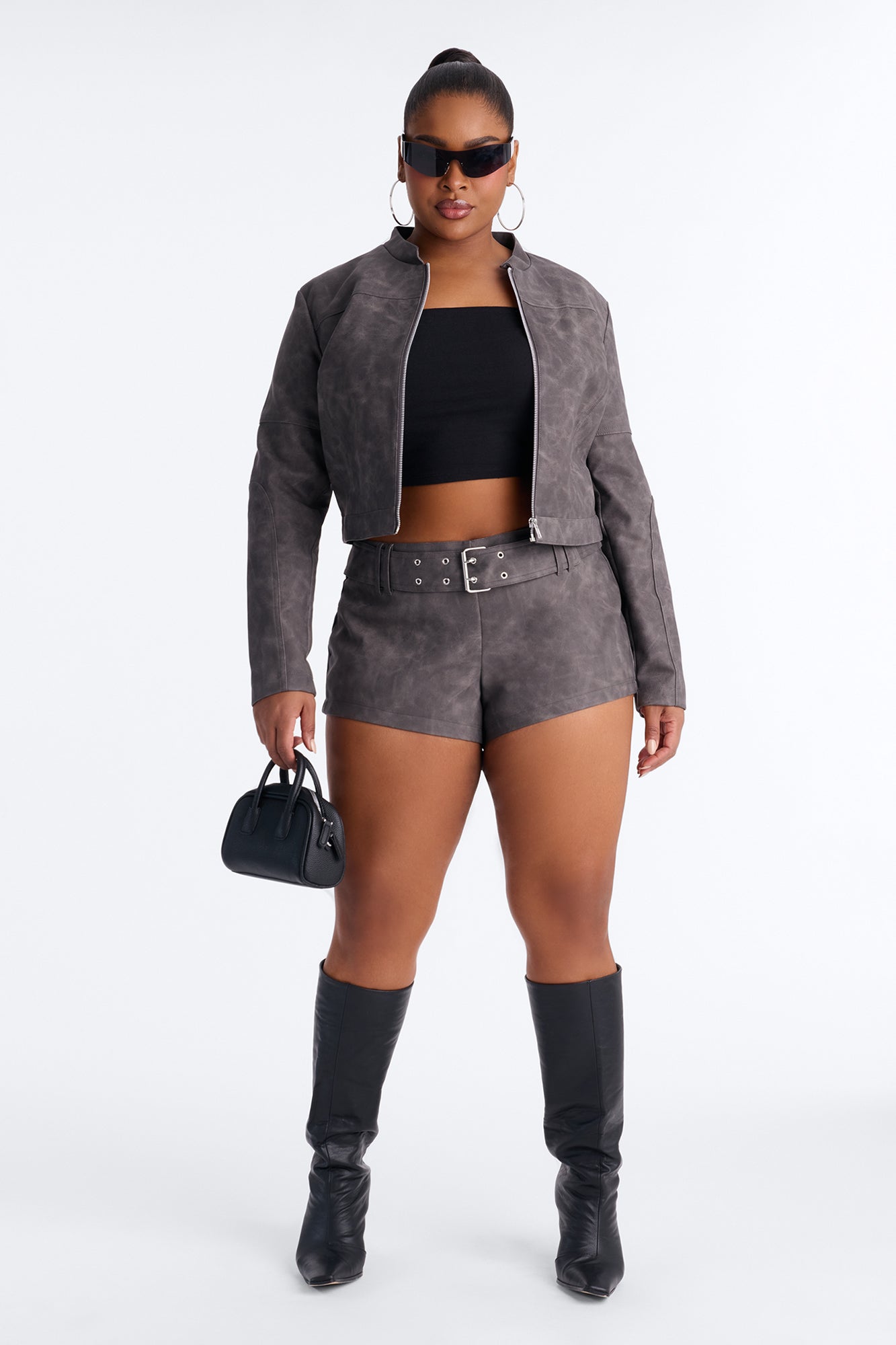 Simone Belted Micro Short - Black