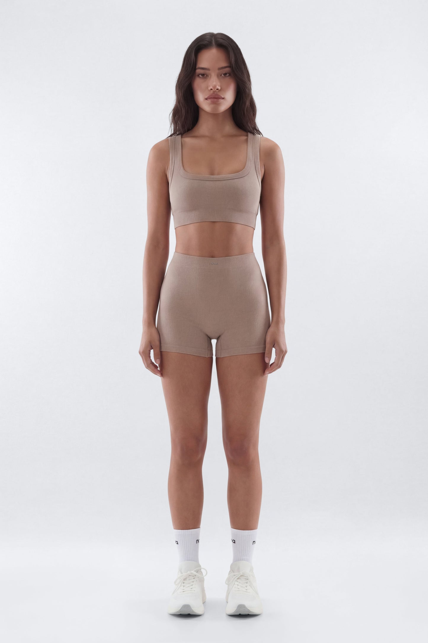 CottonFlex™ 4″ Sports Biker Short - Taupe