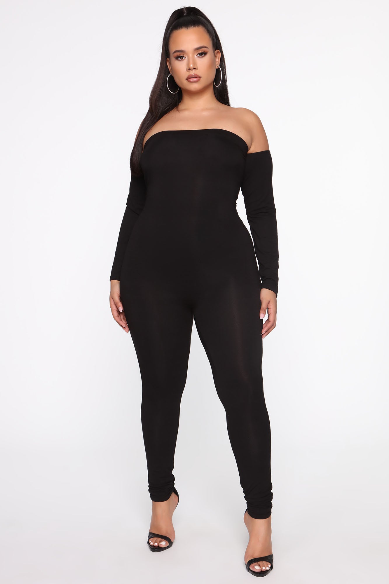 Soothe Off Shoulder Jumpsuit - Black