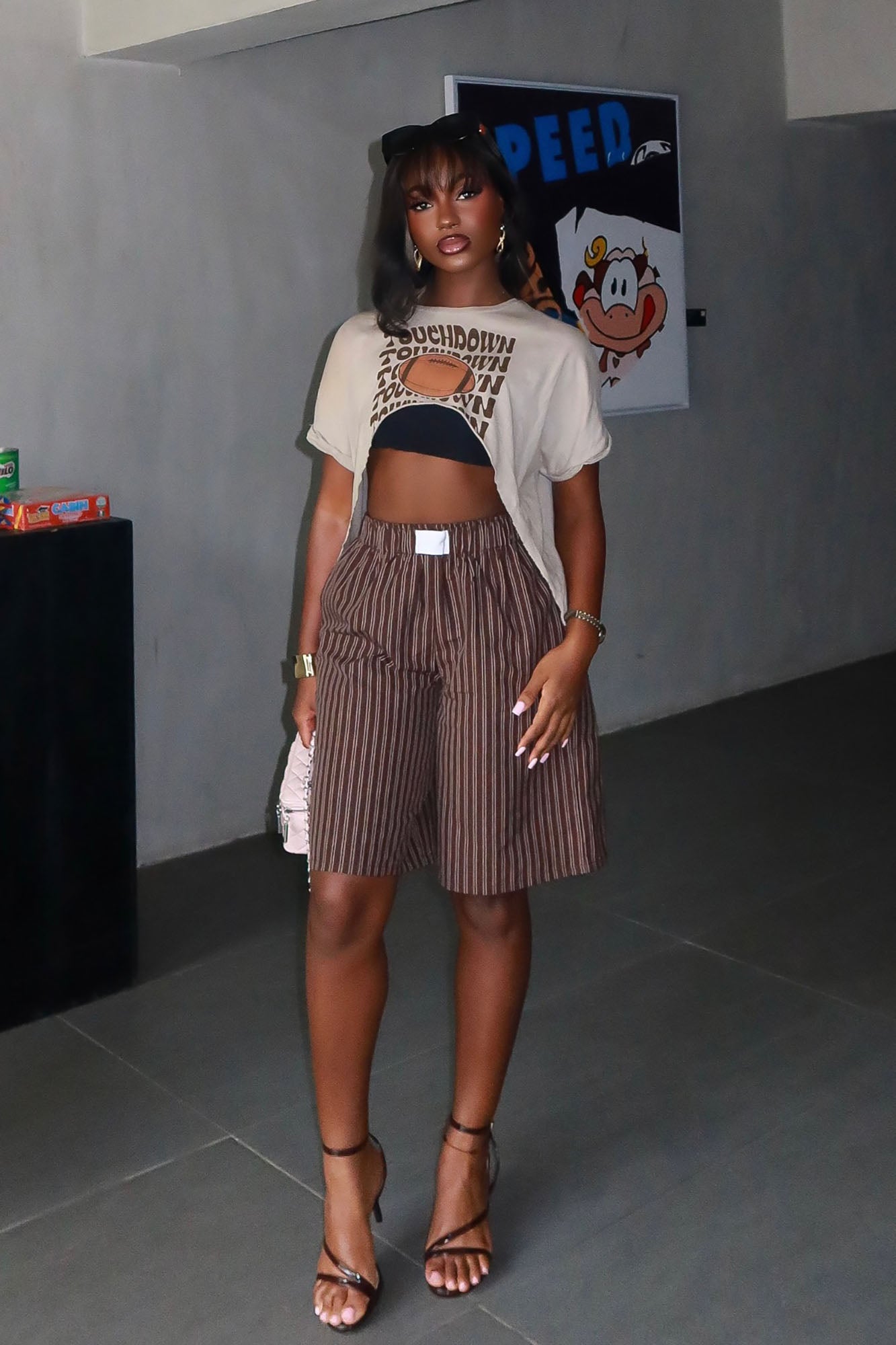 Aurora Striped Boxer Short - Chocolate