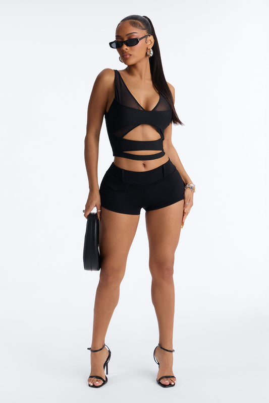 Hayden Ponte Low Rise Micro Short - Black