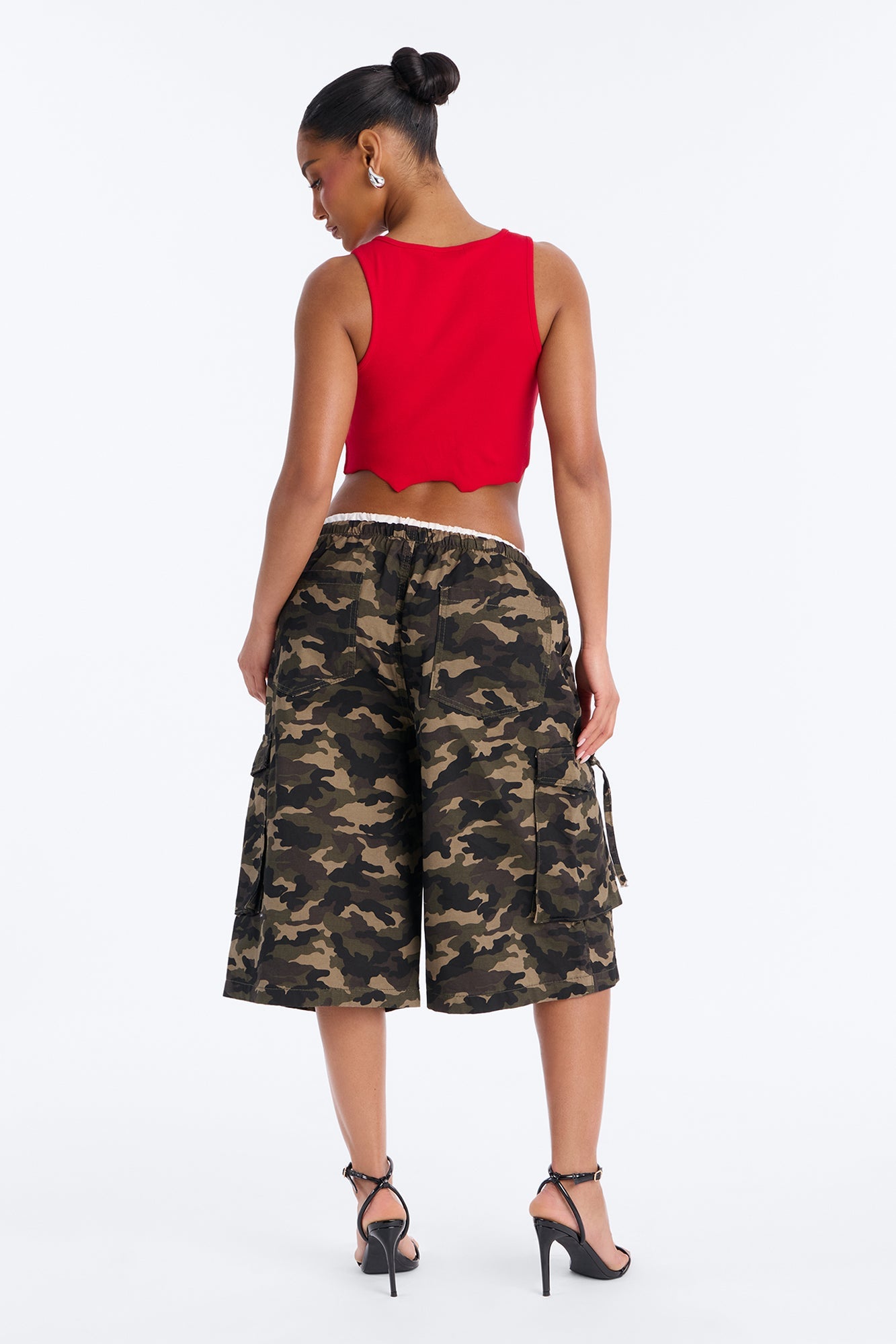 Cool Girl Boxer Waistband Camo Bermuda Short - Camouflage