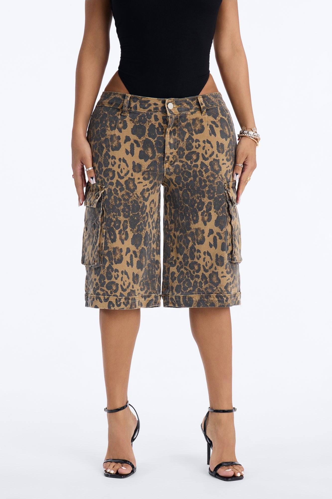 Sneak Attack Leopard Cargo Bermuda Short - Leopard