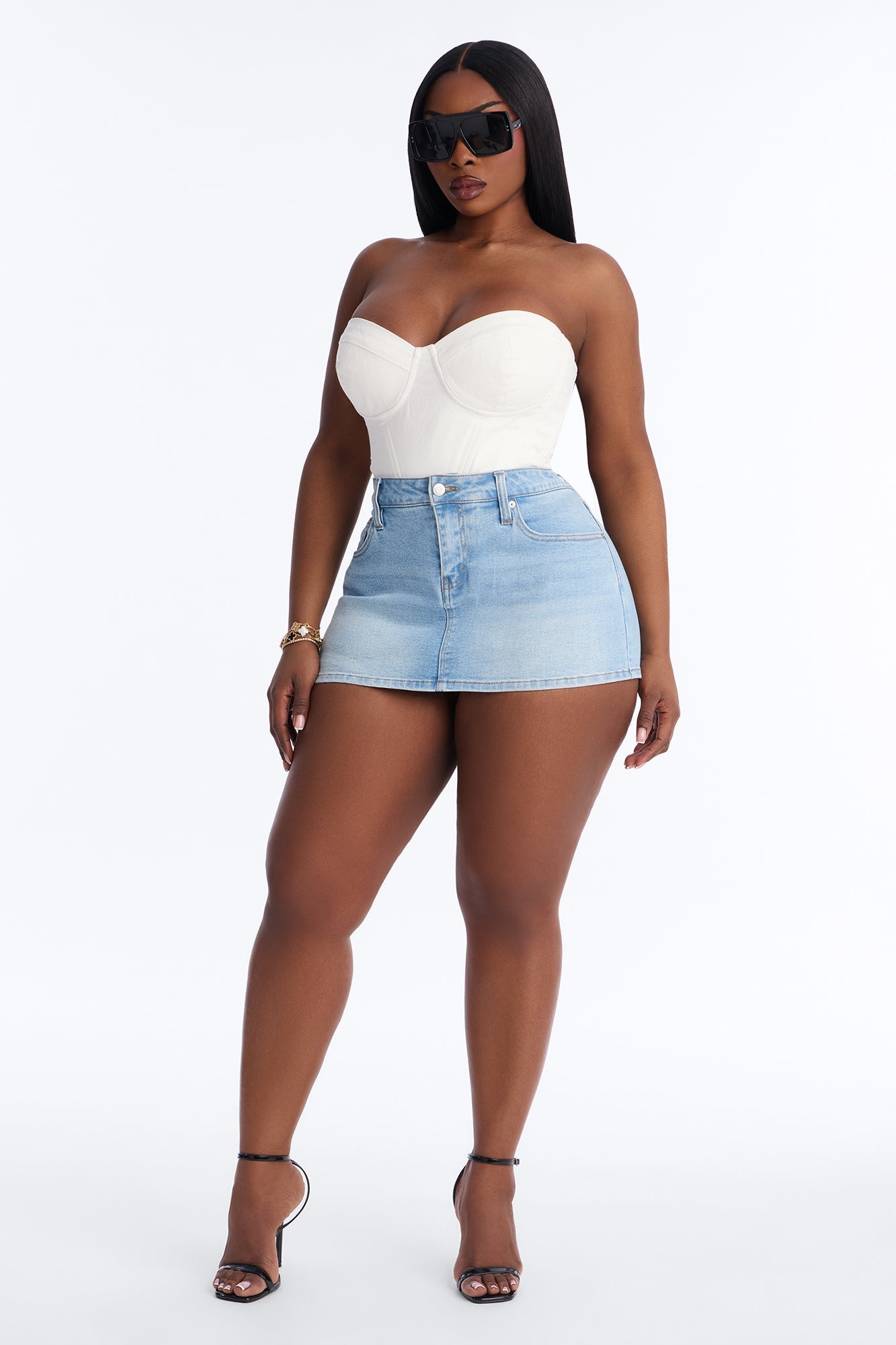 The New OG Denim Micro Mini Skort - Light Wash