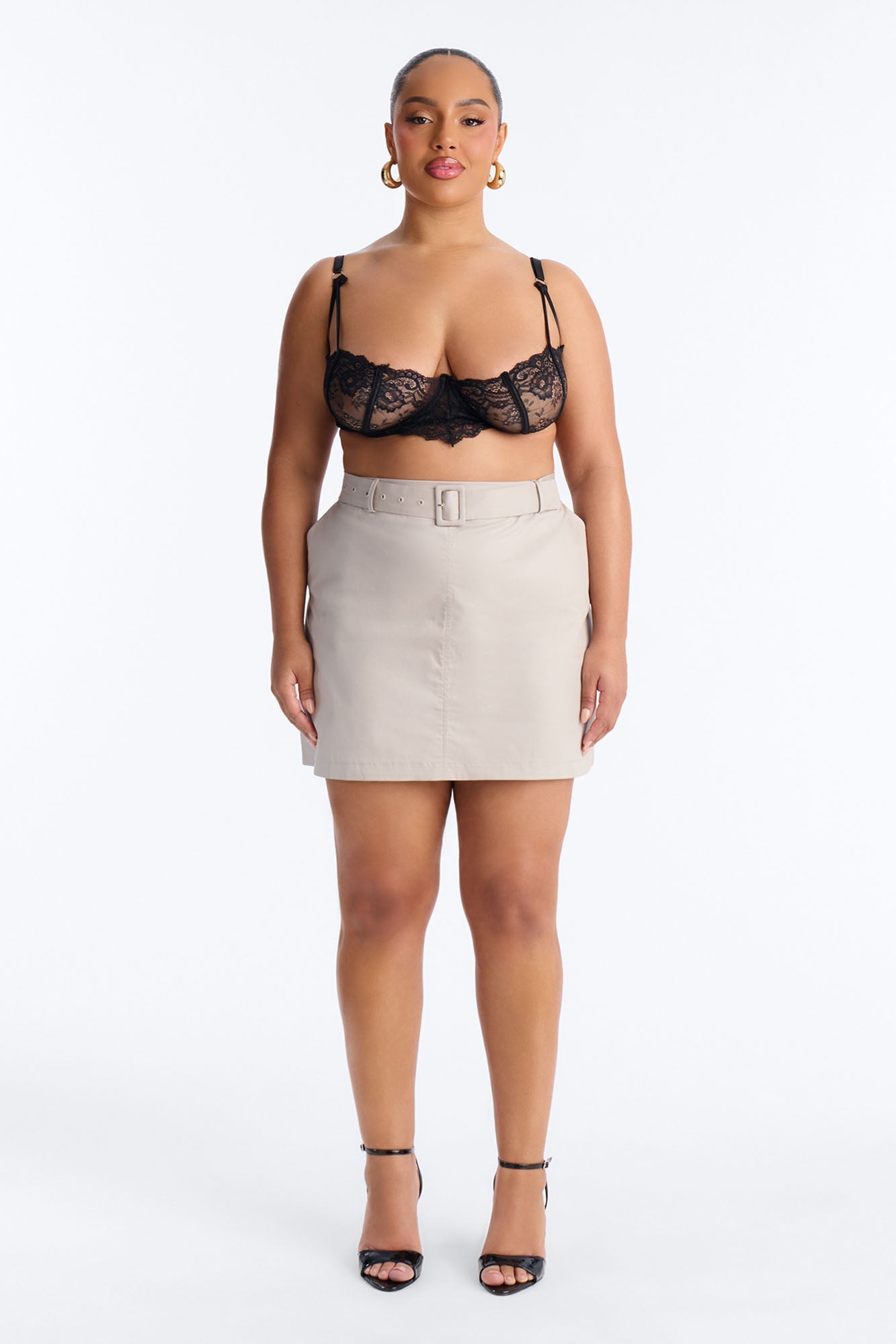 Fall For Me Trench Micro Mini Skirt - Taupe