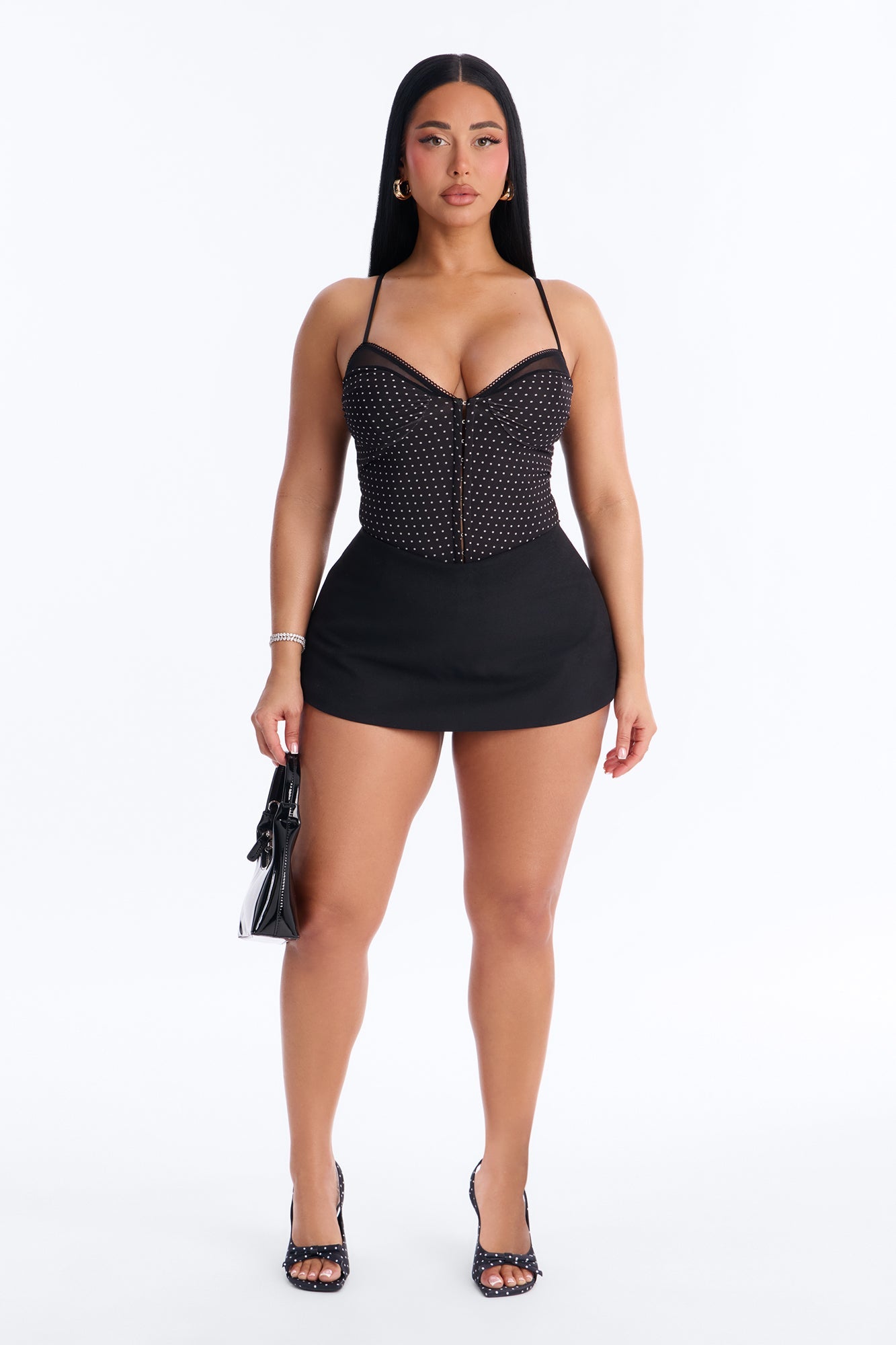 Lexi Linen Micro Mini Skort - Black