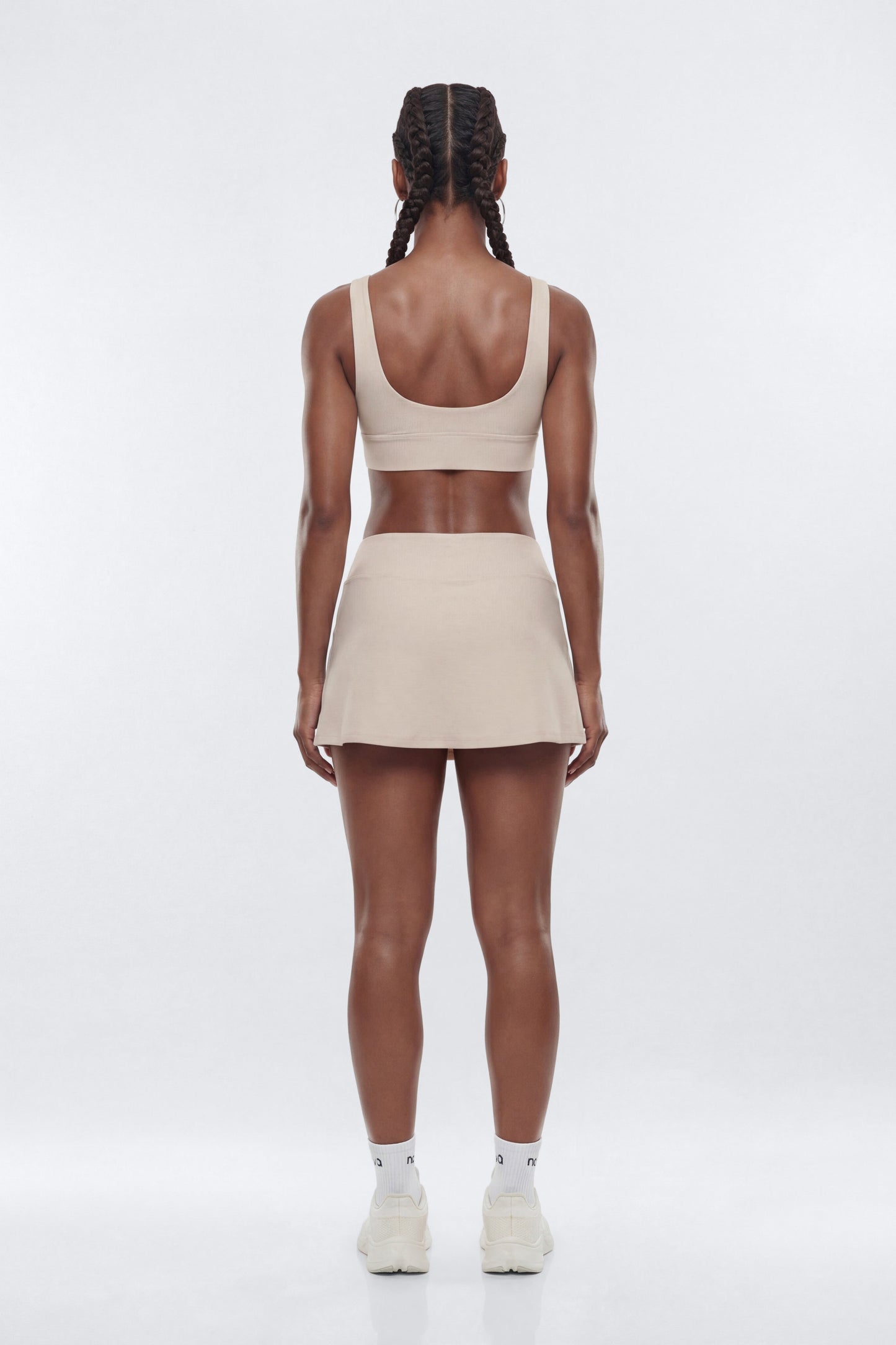 AirSculpt™ Mid Rise Mini Skort - Oat Milk