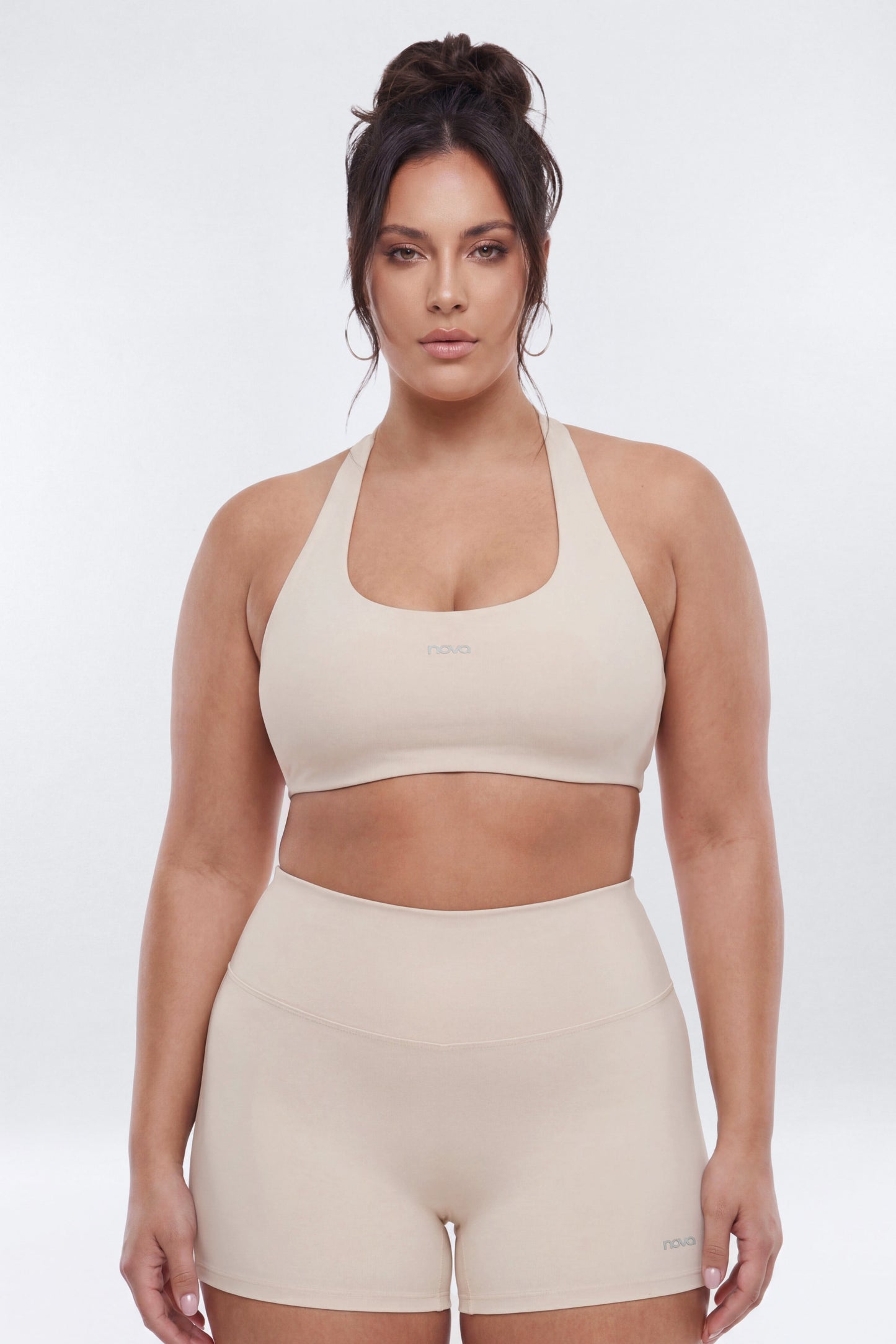AirSculpt™ 3″ Mid Rise Biker Short - Oat Milk
