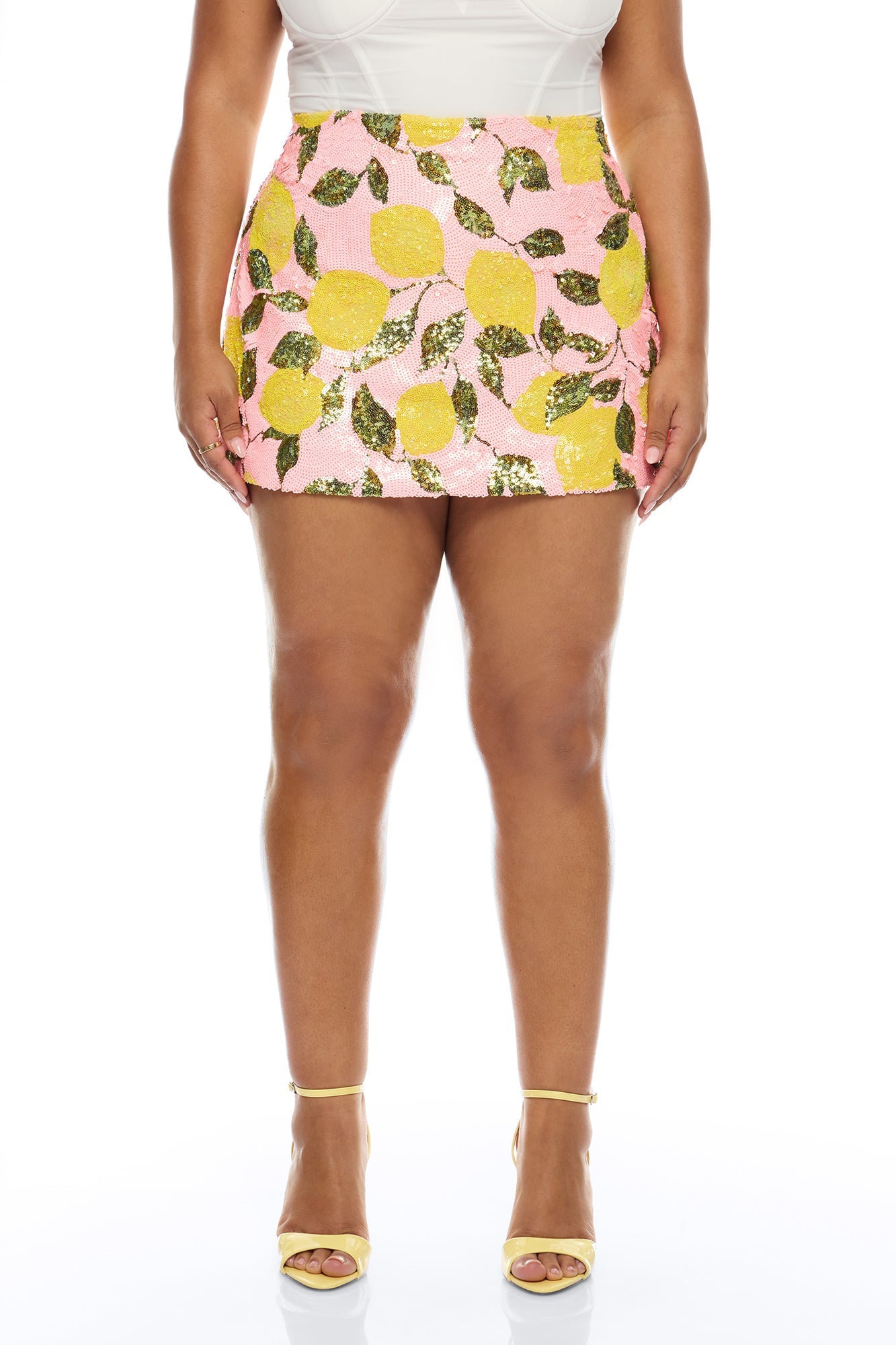 Leah Sequin Mini Skirt - Pink/combo