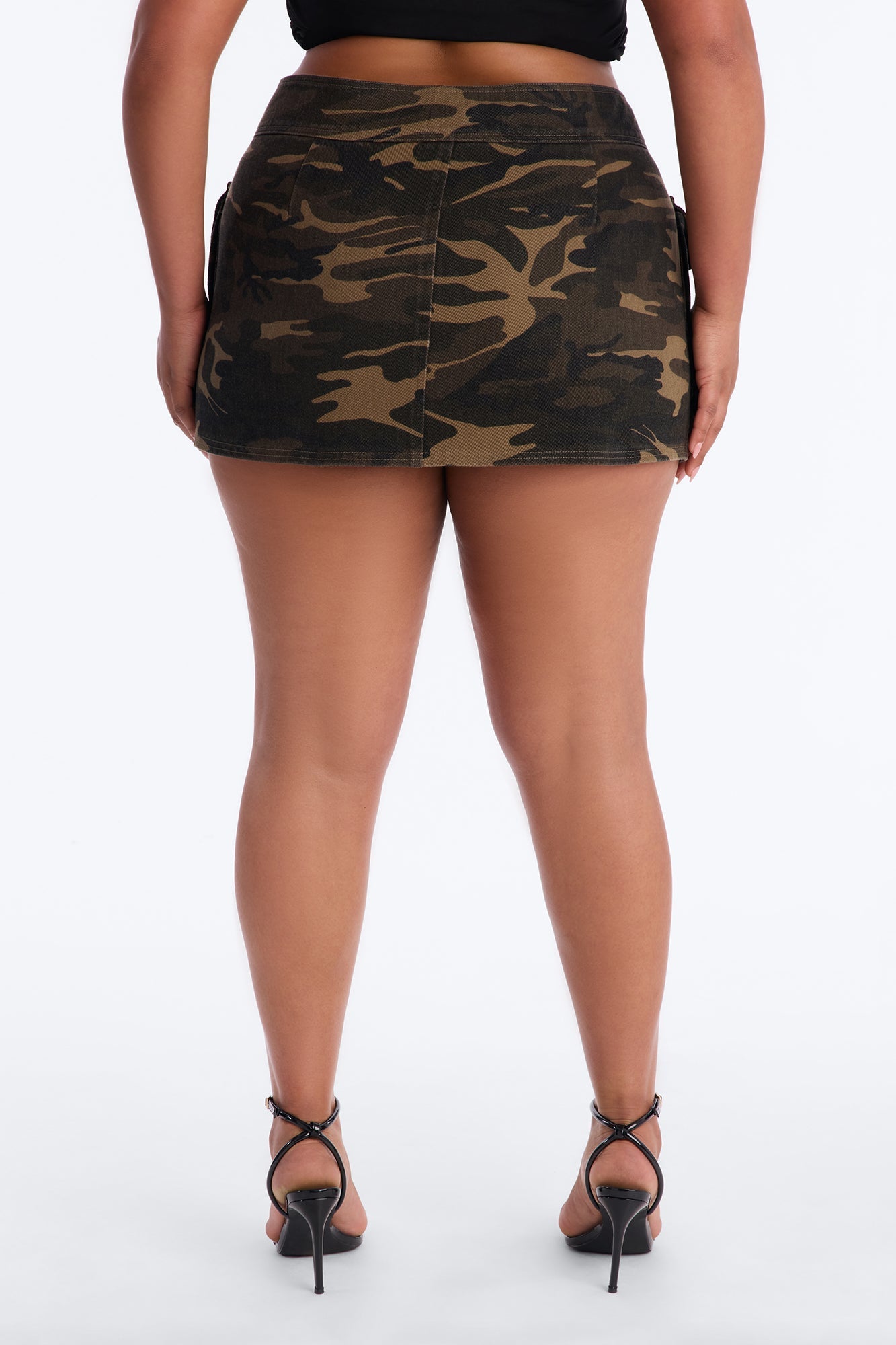 Off The Grid Camo Cargo Mini Skirt - Camouflage