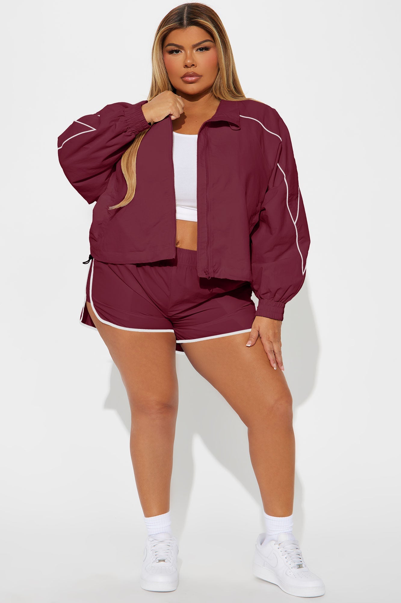 Keep Your Cool Windbreaker - Burgundy