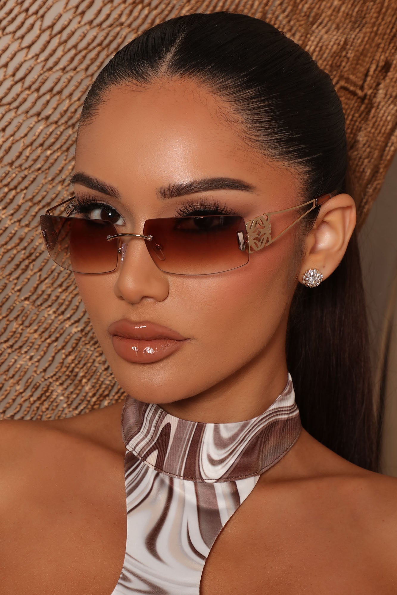 Better Without Him Square Sunglasses - Brown