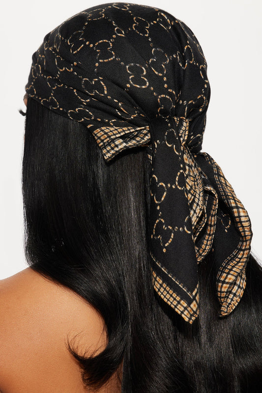 Rain Or Shine Head Scarf - Black/combo