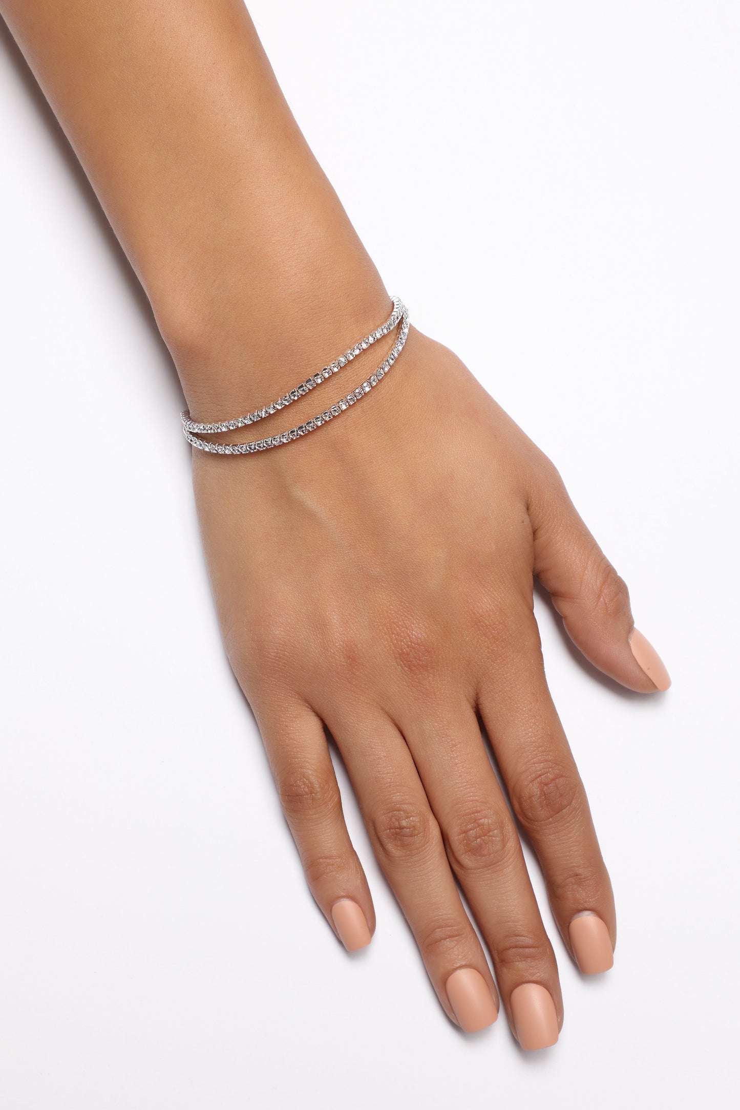 Dianna Rhinestone Bracelet - Silver