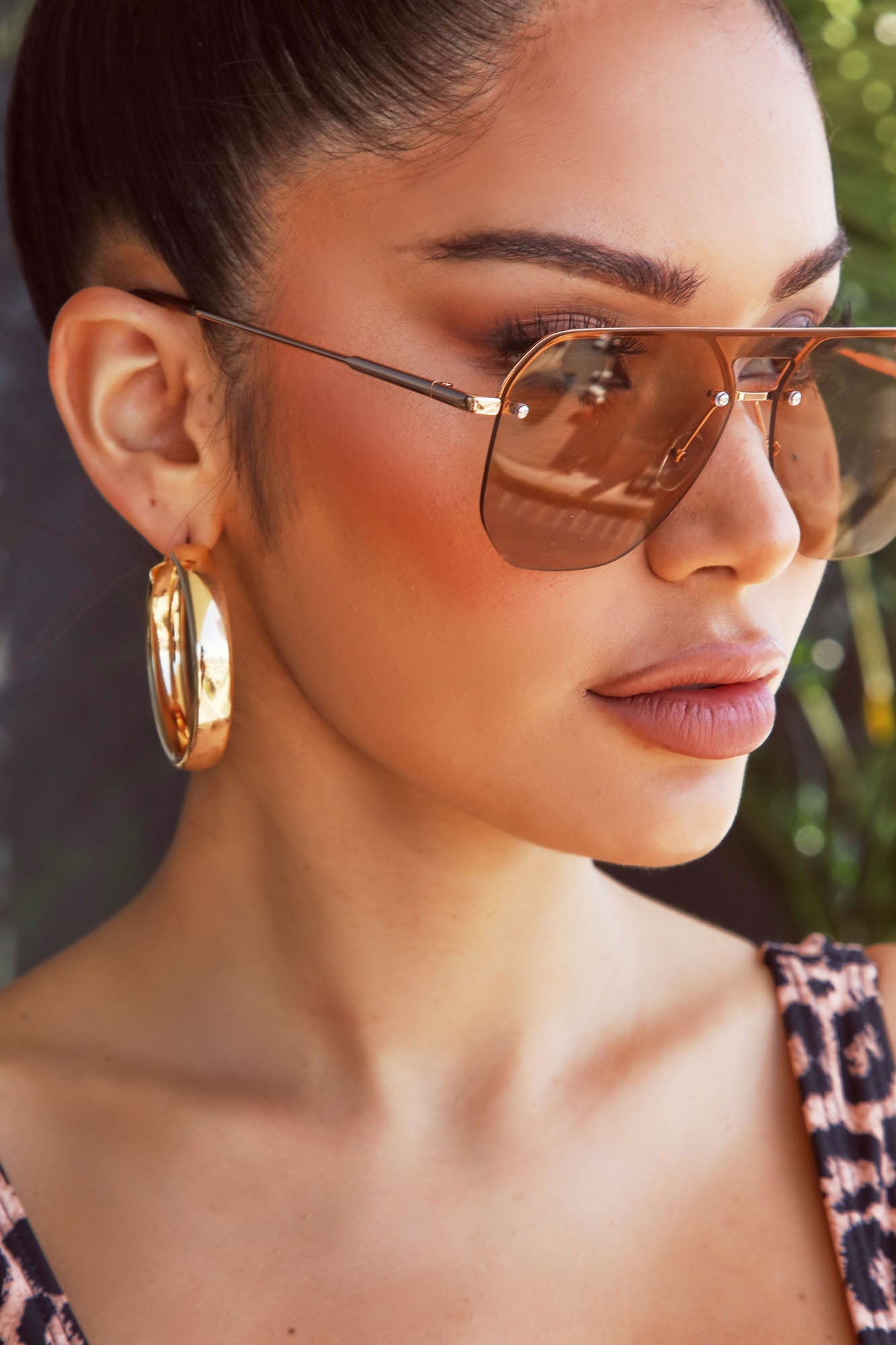 What An Upgrade Sunglasses - Gold/Brown