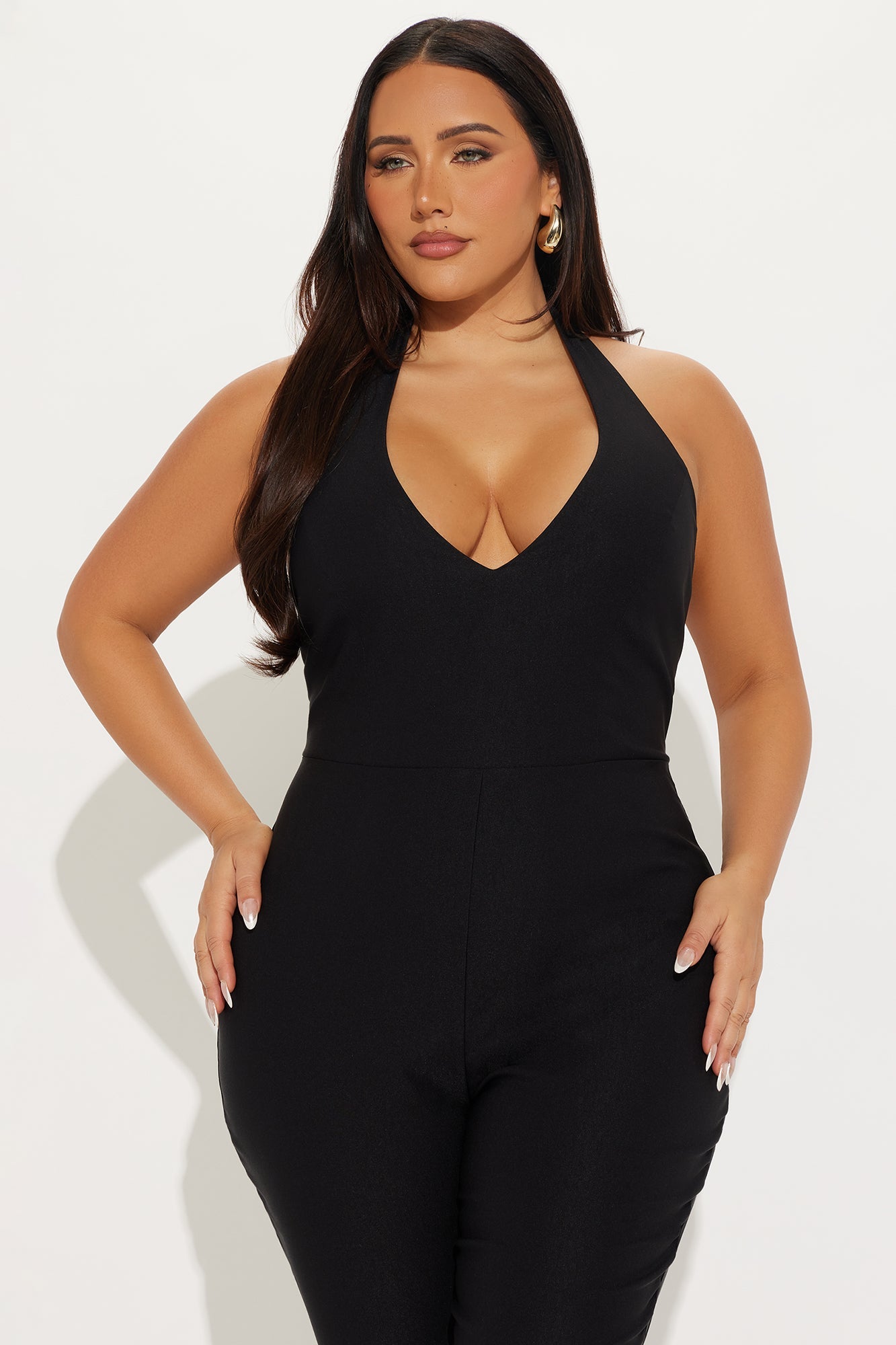 Crossed Your Mind Capri Jumpsuit - Black