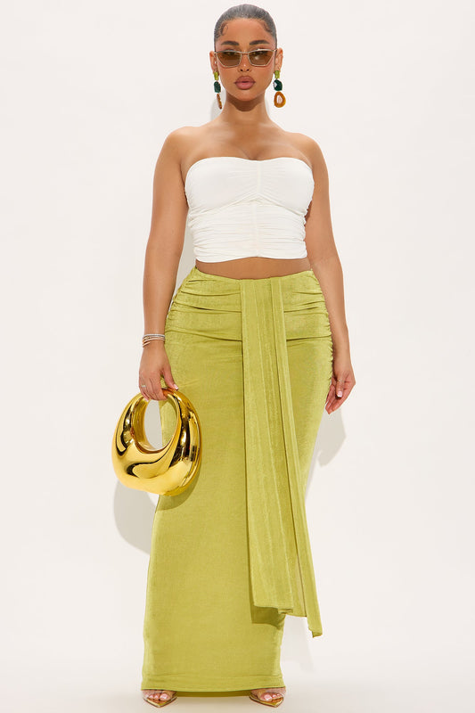 Let's Getaway Slinky Knit Maxi - Green
