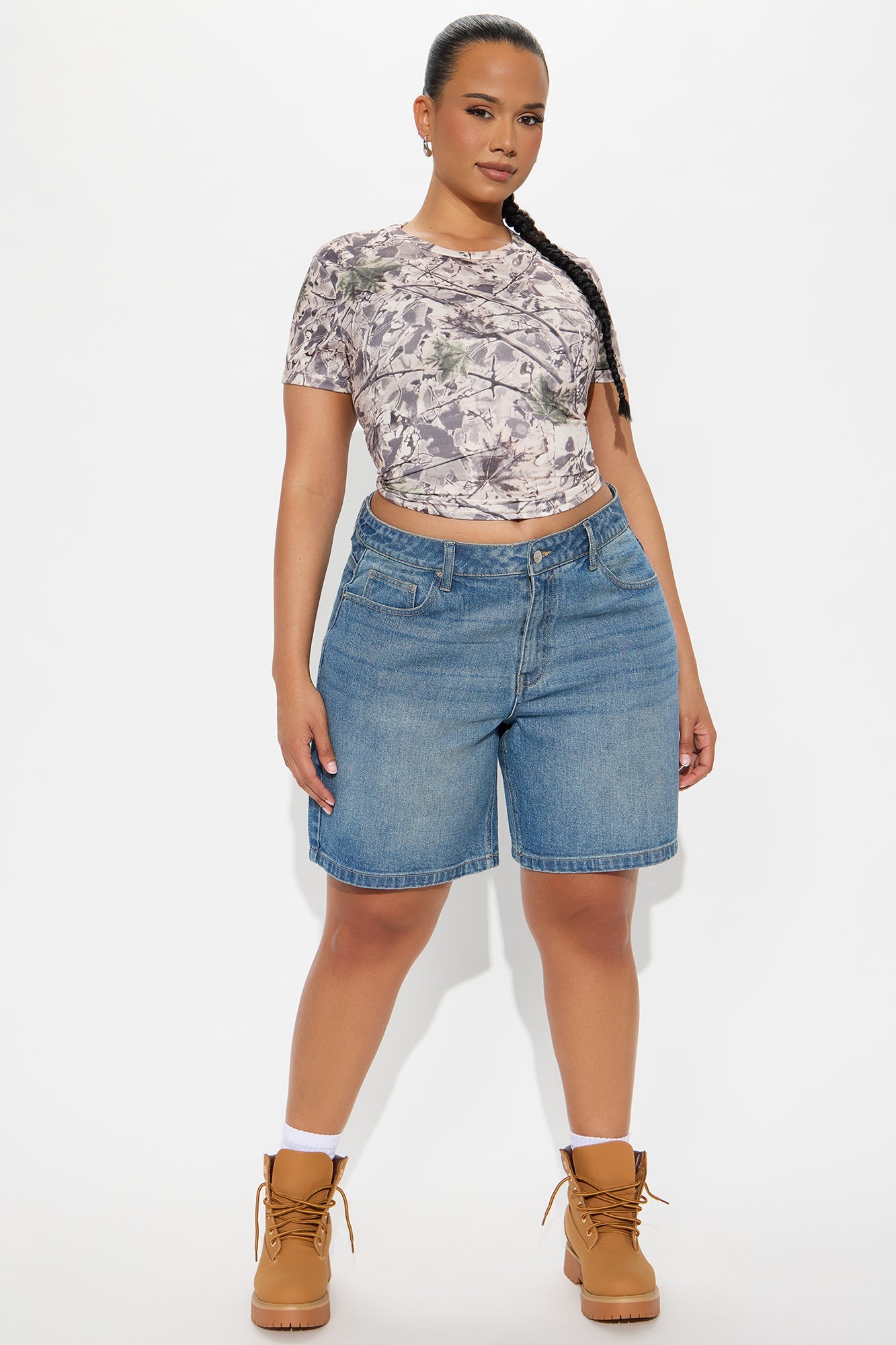 All Day Non Stretch Denim Jorts - Medium Wash