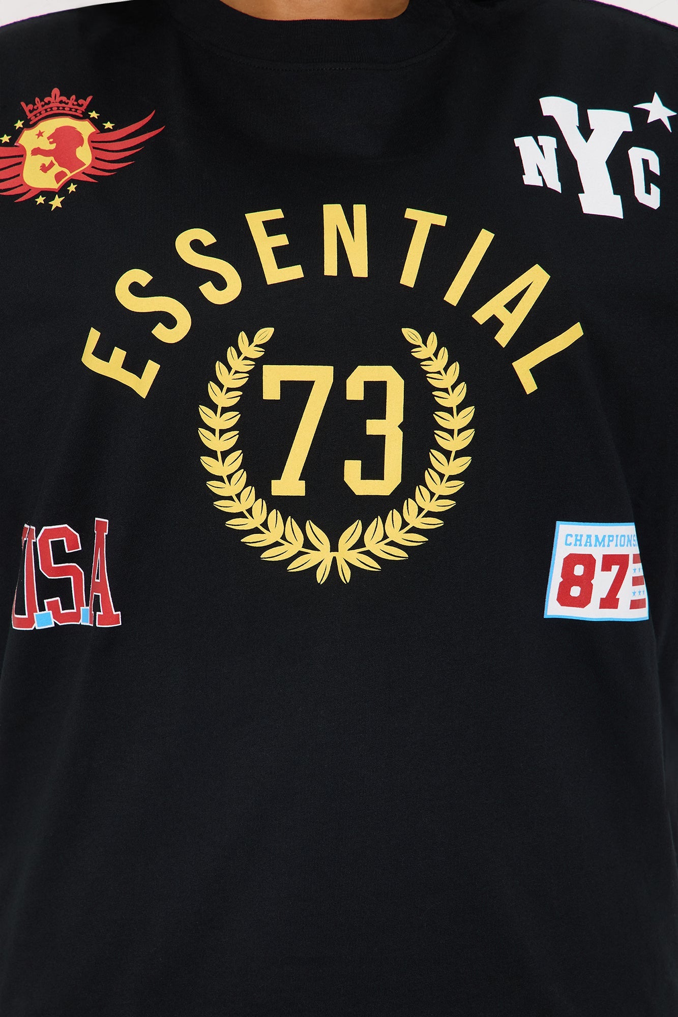 Essential 73 Washed Tee - Black