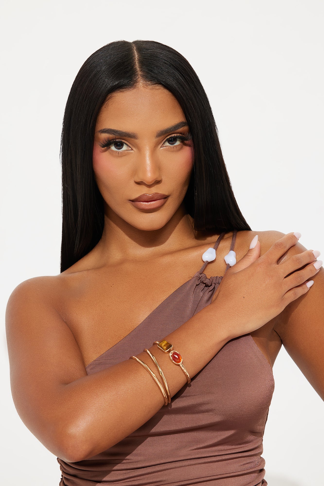 Jeweled Julia 3 Piece Bracelet Set - Gold
