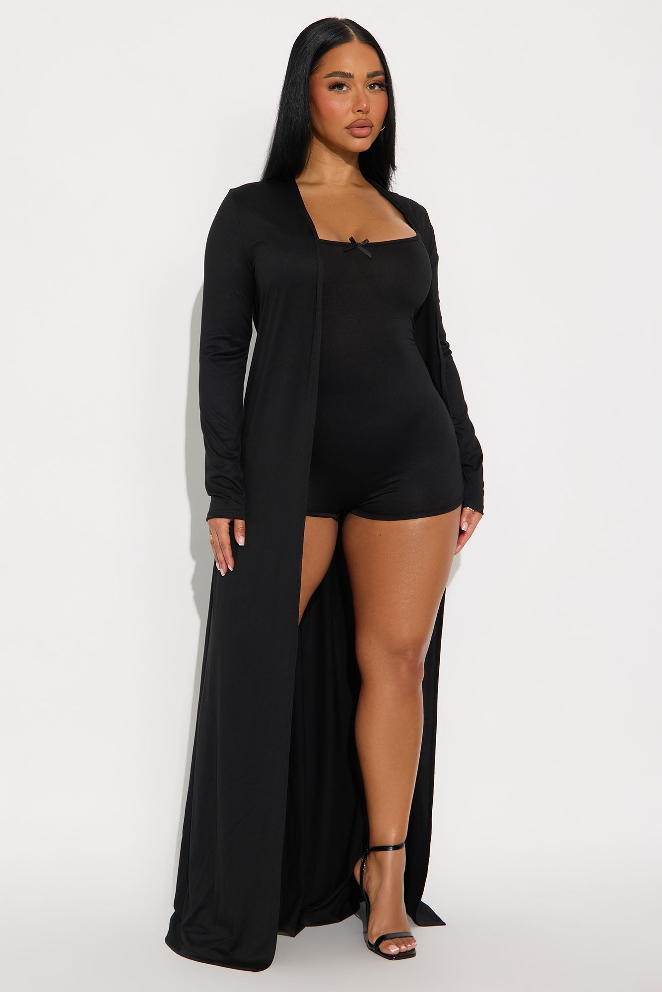 Here To Stay 2 Piece Romper - Black