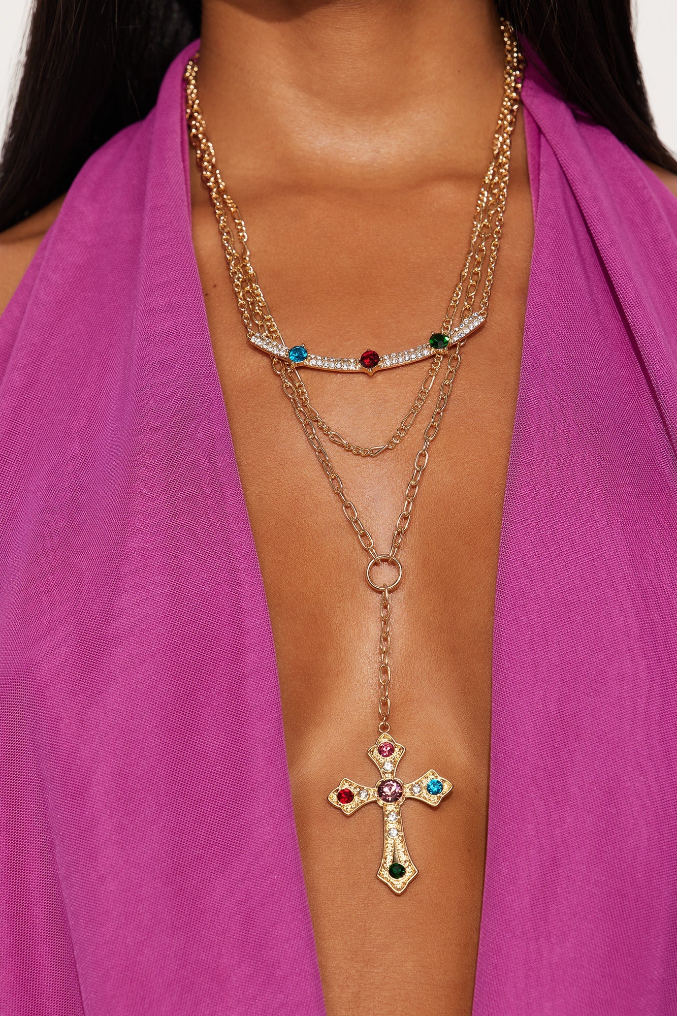 Celestial Elegance Layered Necklace - Gold