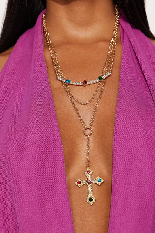 Celestial Elegance Layered Necklace - Gold