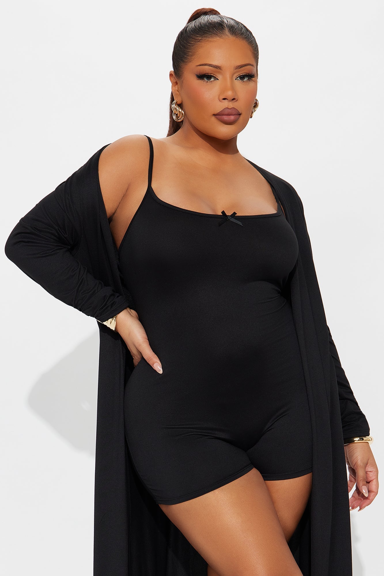 Here To Stay 2 Piece Romper - Black