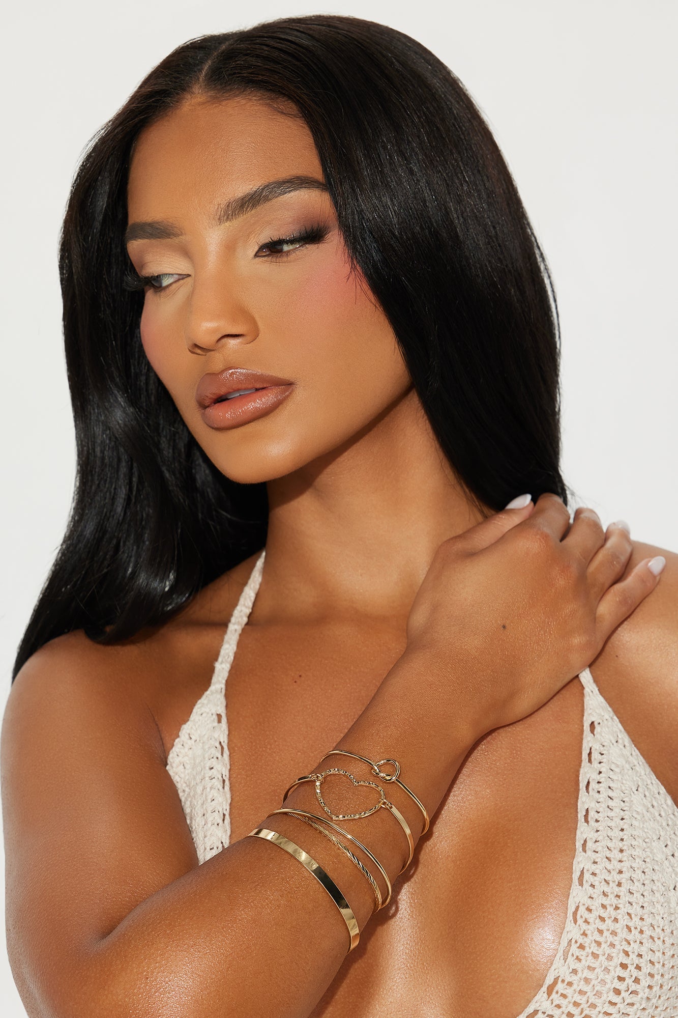 Center Of My Heart 4 Piece Cuff Set - Gold