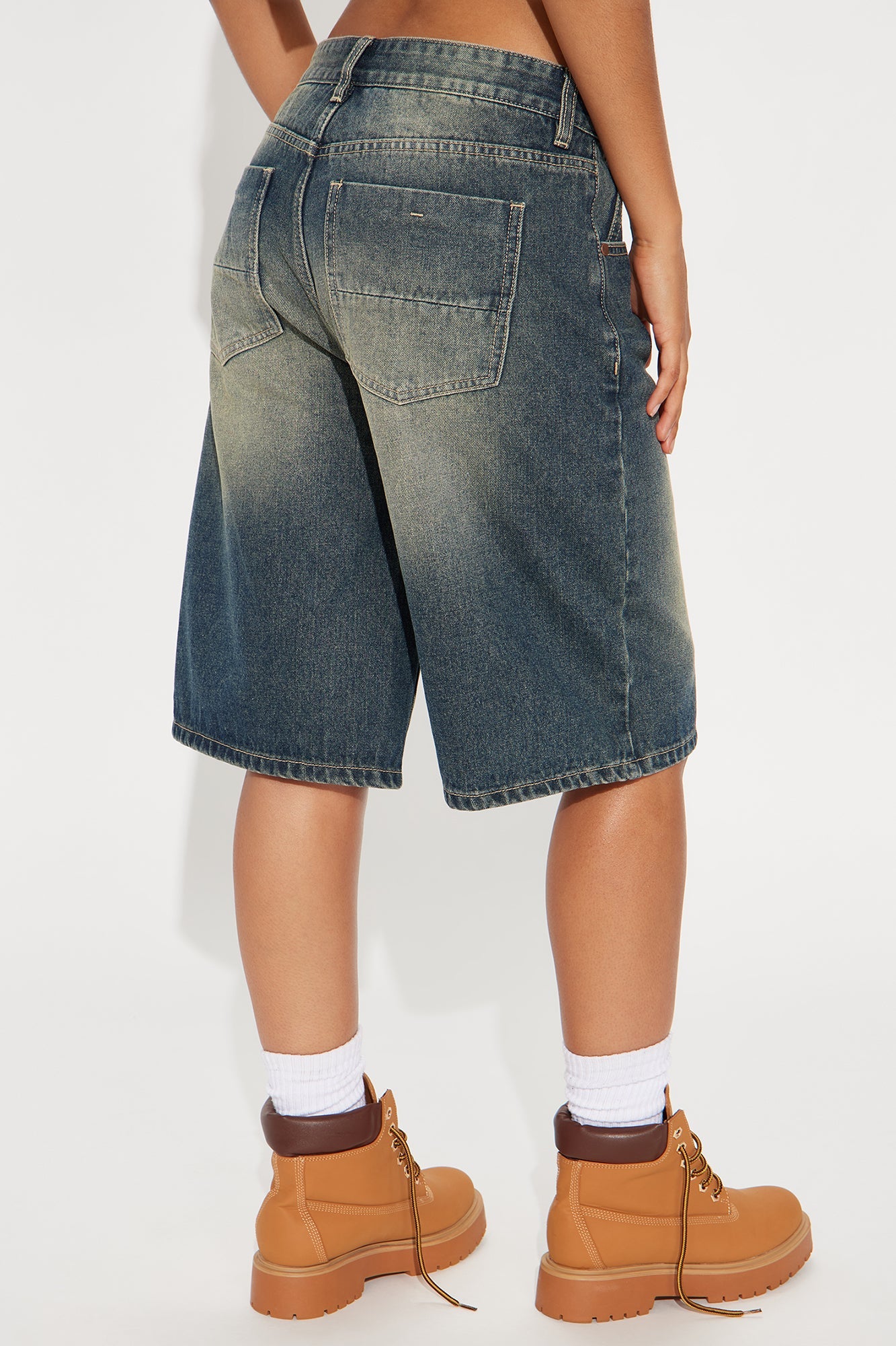 Basic Tinted Denim Jorts - Vintage Wash