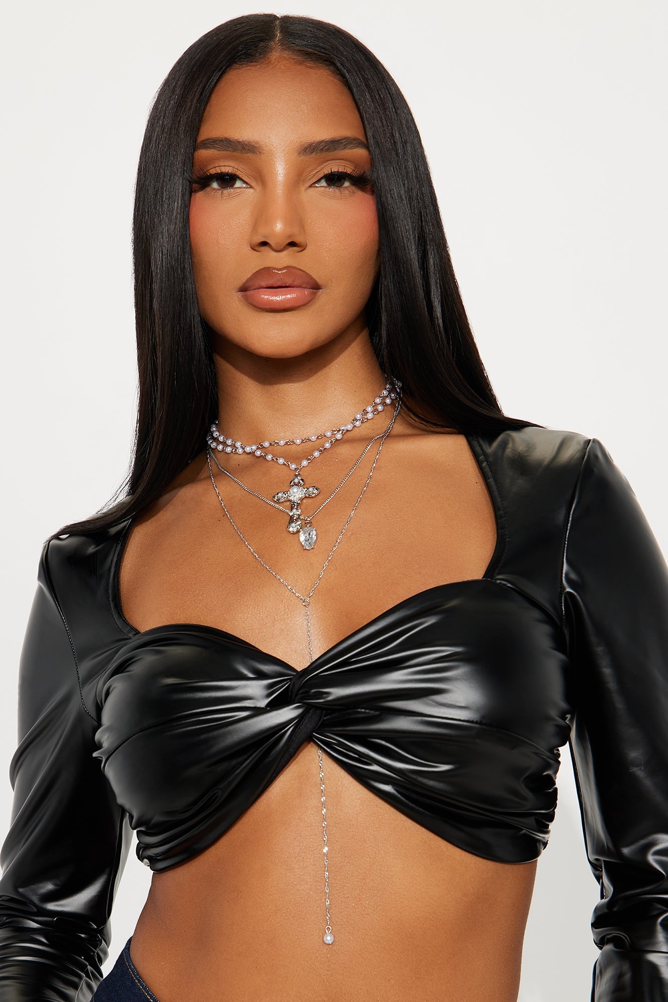 Pearls From Haven Layered Statement Necklace - Silver