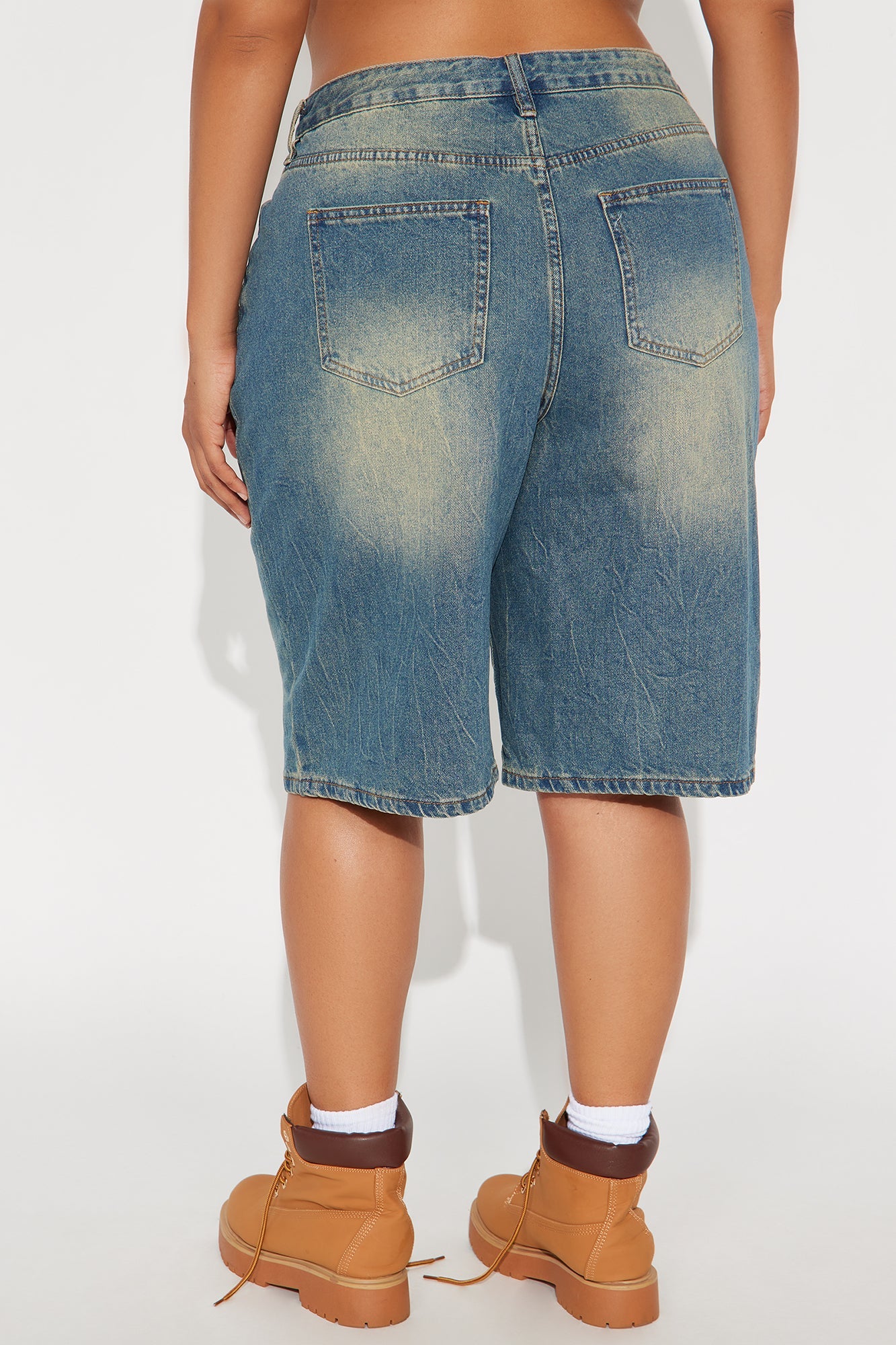 Someone Else Tinted Denim Jorts - Vintage Wash