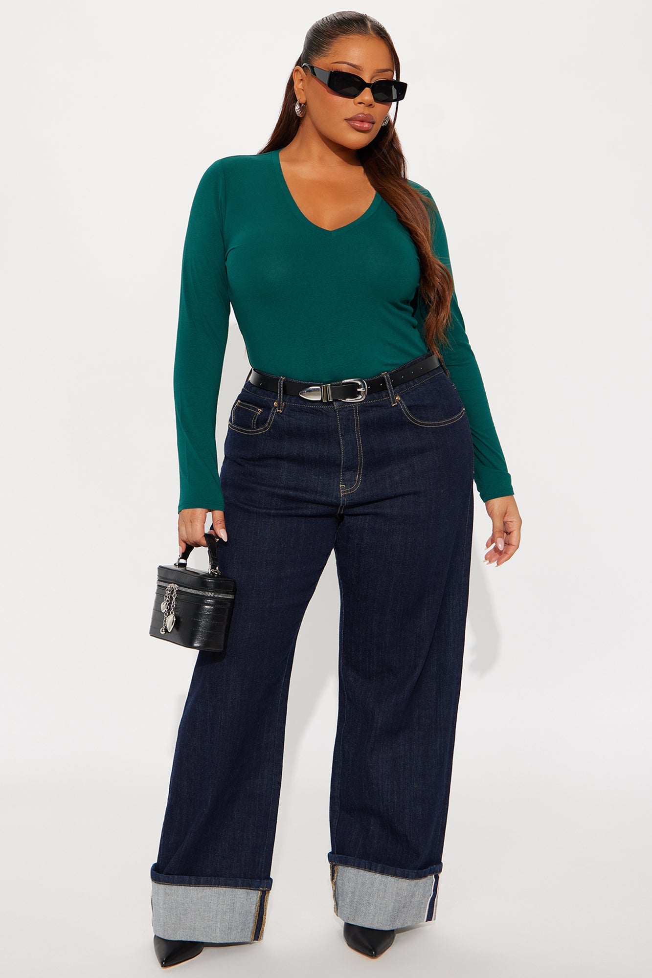 Nara Long Sleeve Top - Hunter Green