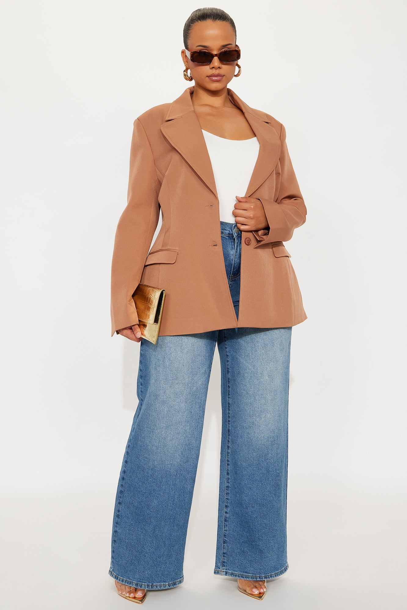 Kendall Hourglass Fitted Blazer - Mocha