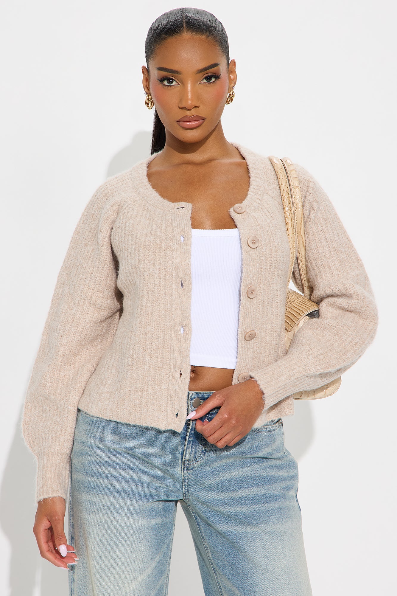 Weekend Getaway Cardigan - Beige