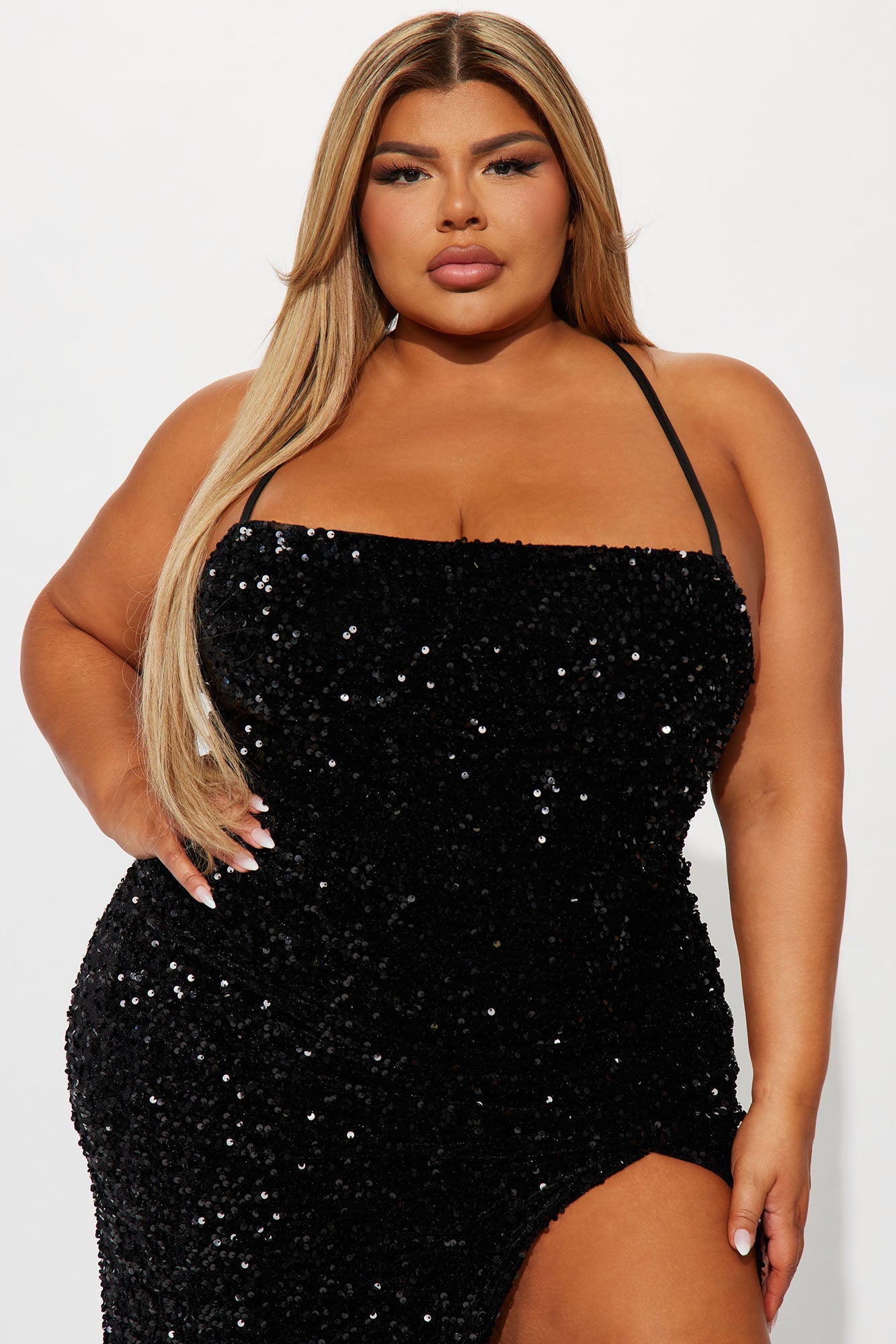 Tokyo Nights Sequin Gown - Black